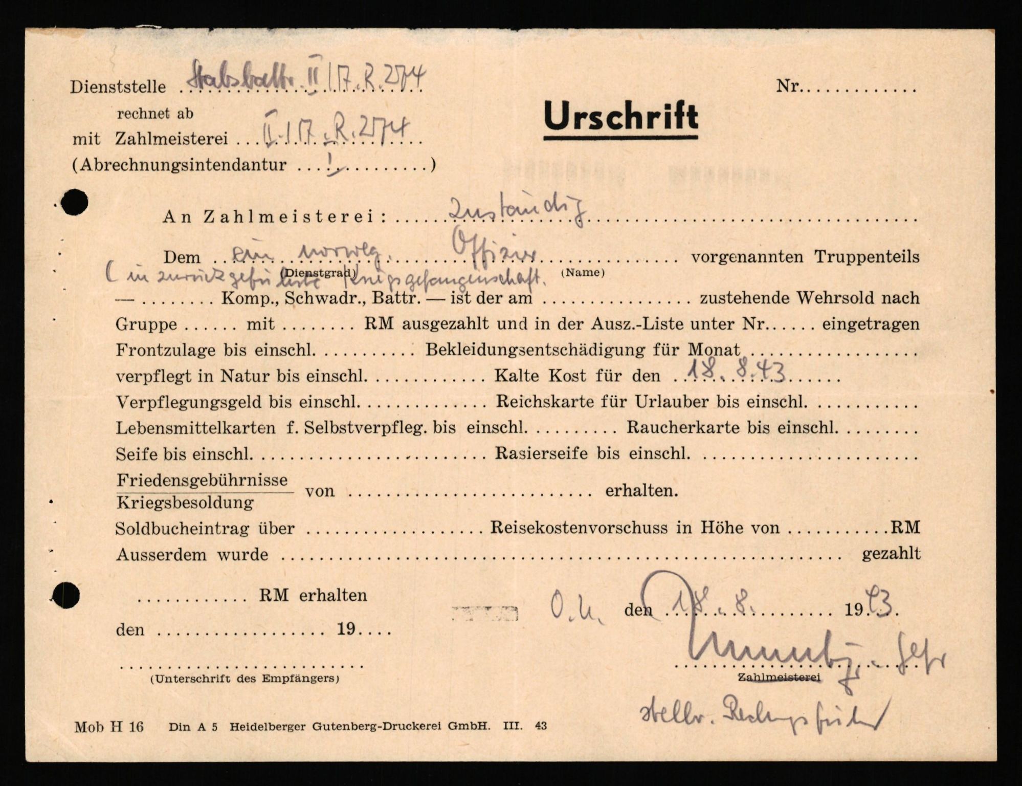 Forsvaret, Forsvarets krigshistoriske avdeling, AV/RA-RAFA-2017/Y/Yf/L0201: II-C-11-2102  -  Norske offiserer i krigsfangenskap, 1940-1945, p. 173