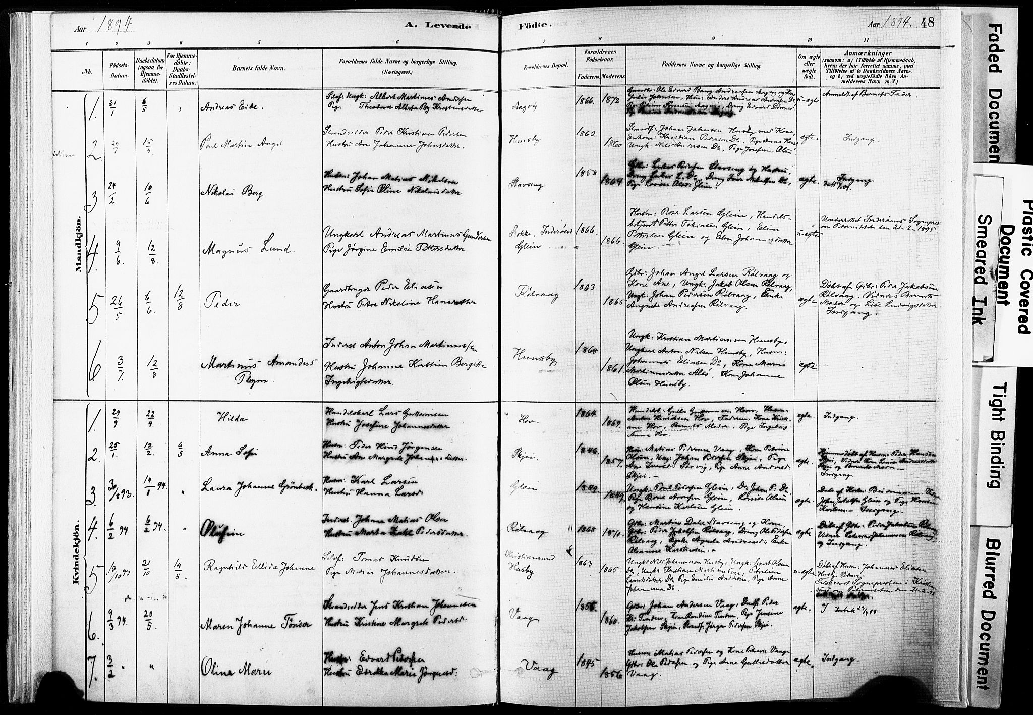 Ministerialprotokoller, klokkerbøker og fødselsregistre - Nordland, SAT/A-1459/835/L0525: Parish register (official) no. 835A03I, 1881-1910, p. 48