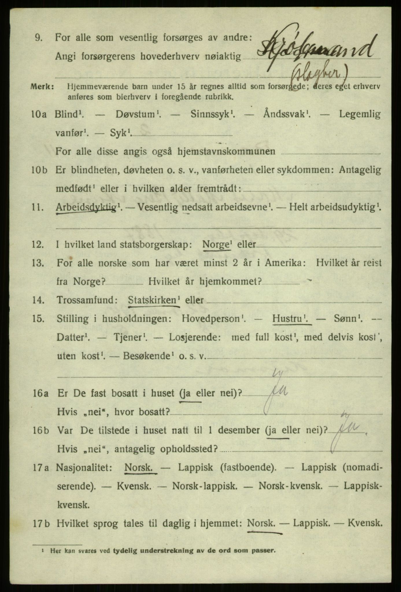 SATØ, 1920 census for Tromsø, 1920, p. 21844