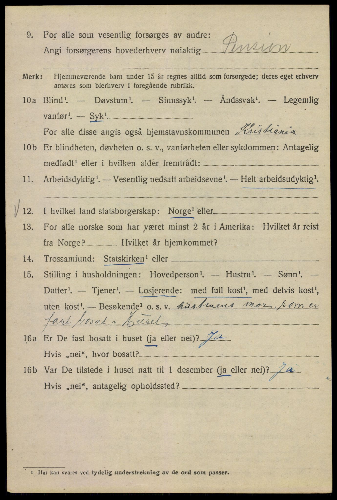 SAO, 1920 census for Kristiania, 1920, p. 569156