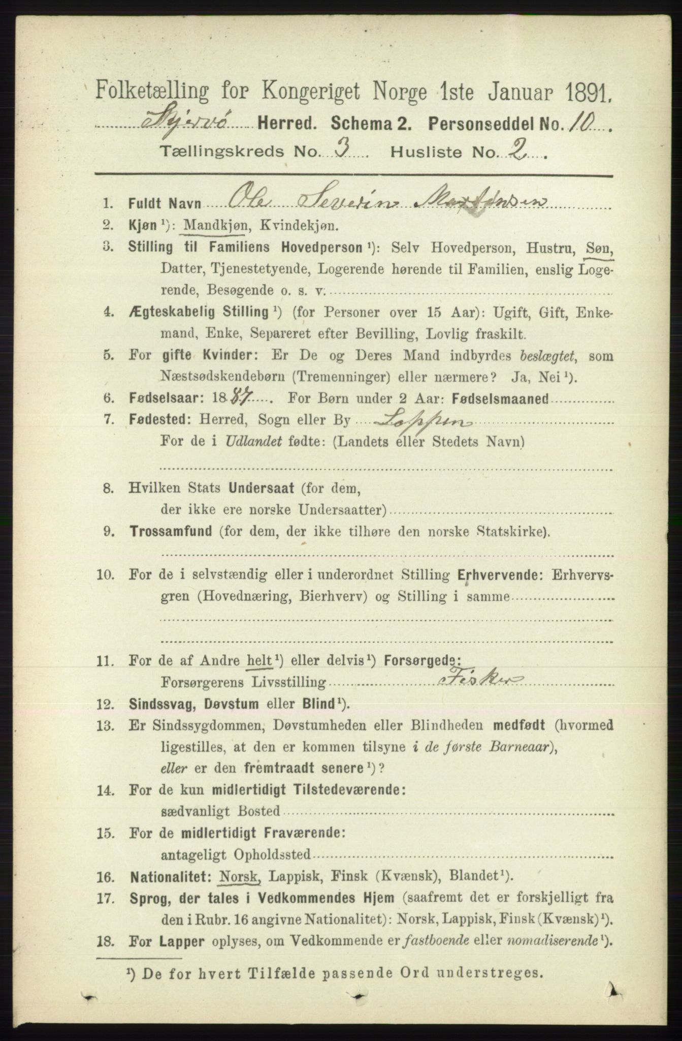 RA, 1891 census for 1941 Skjervøy, 1891, p. 1861