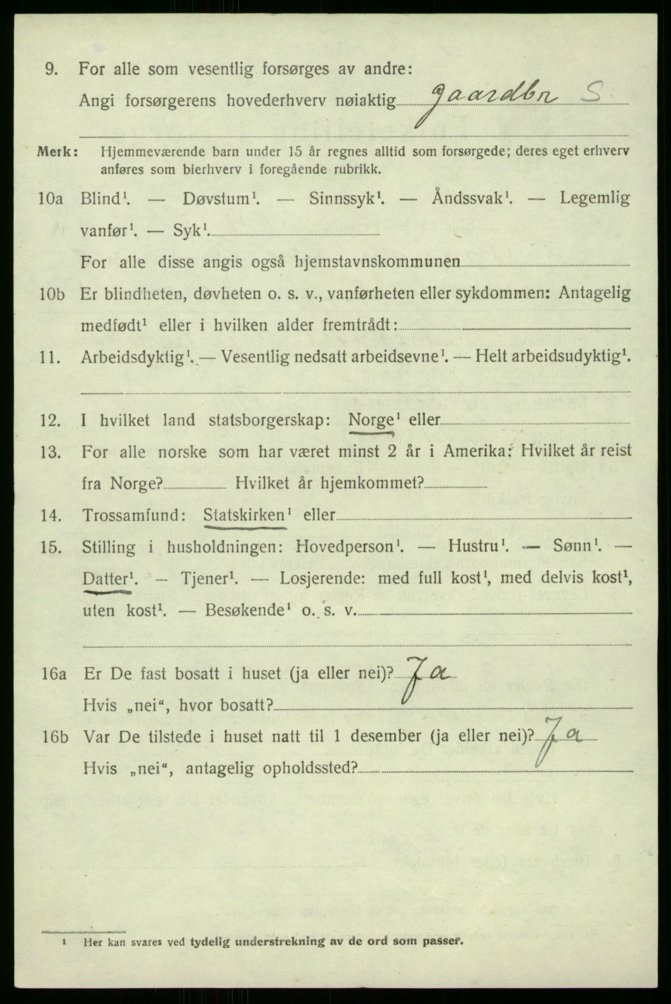 SAB, 1920 census for Manger, 1920, p. 5434