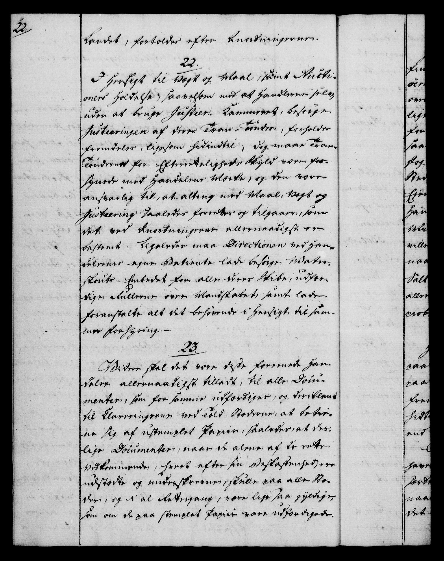 Rentekammeret, Kammerkanselliet, AV/RA-EA-3111/G/Gg/Gga/L0012: Norsk ekspedisjonsprotokoll med register (merket RK 53.12), 1781-1783, p. 22