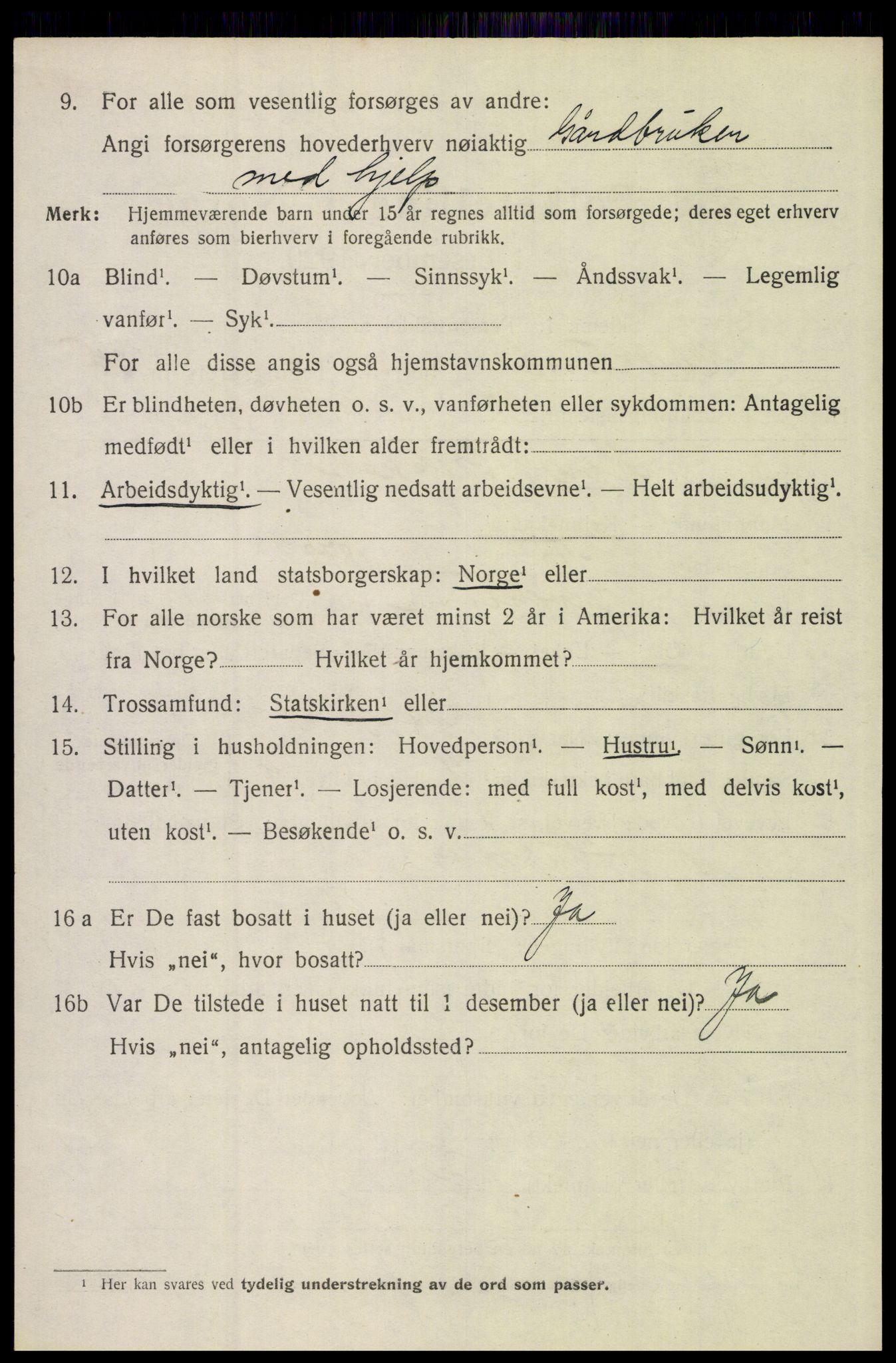 SAH, 1920 census for Elverum, 1920, p. 26441