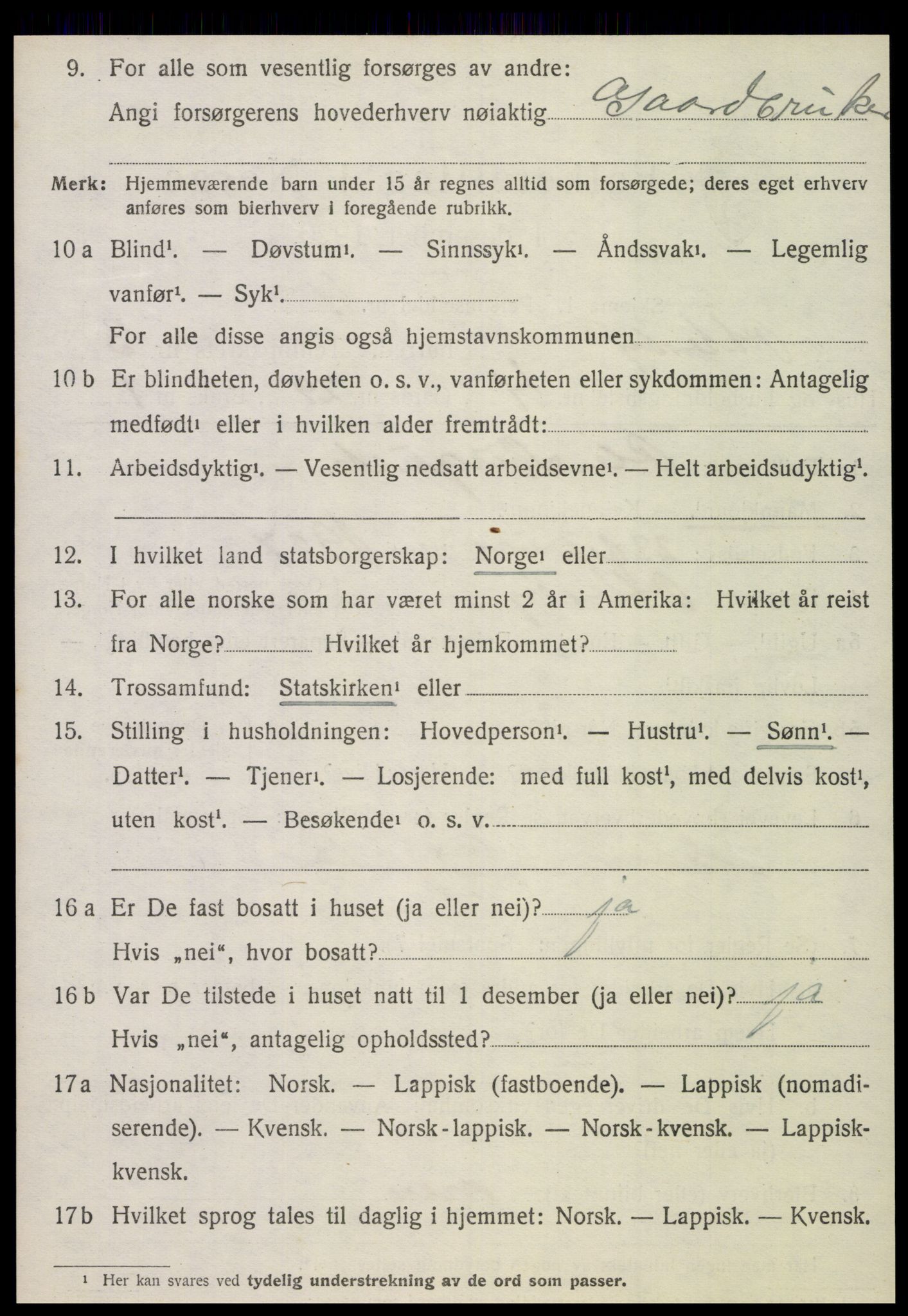 SAT, 1920 census for Otterøy, 1920, p. 1452