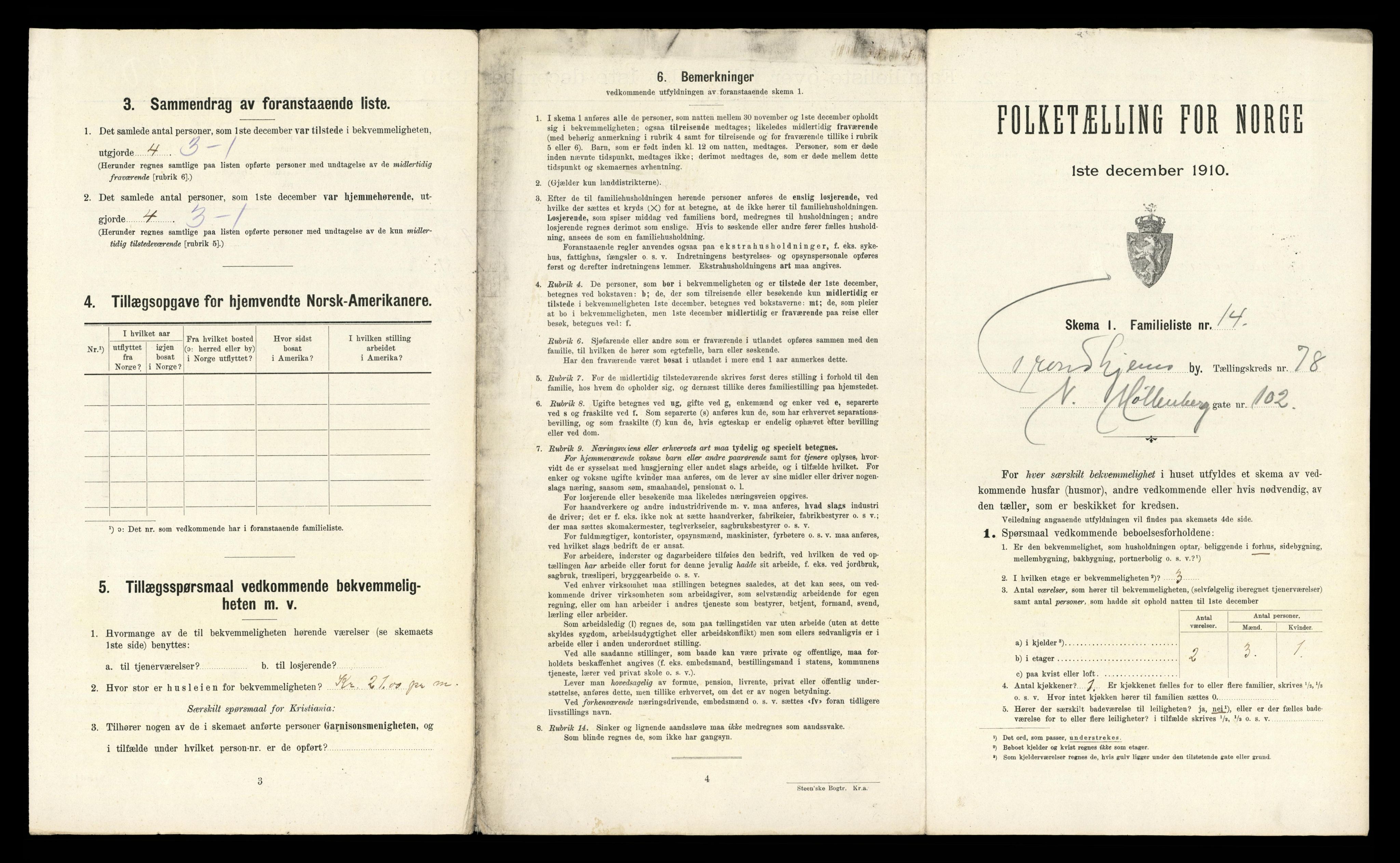 RA, 1910 census for Trondheim, 1910, p. 23881