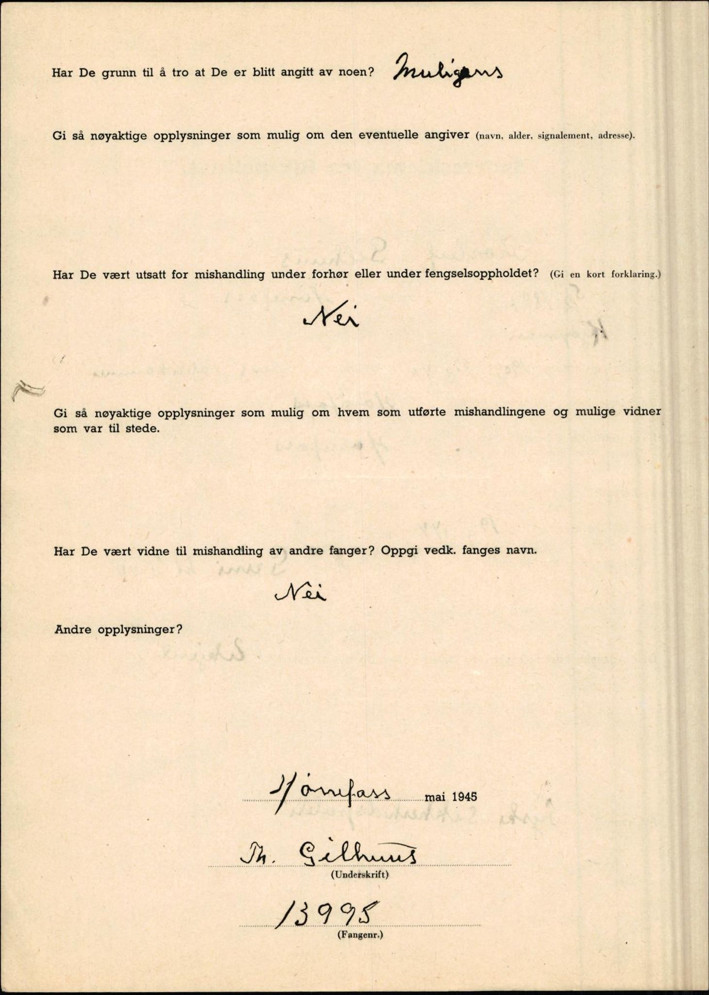 Rikspolitisjefen, AV/RA-S-1560/L/L0005: Gidske, Peder Martin -  Hansell, Georg, 1940-1945, p. 14