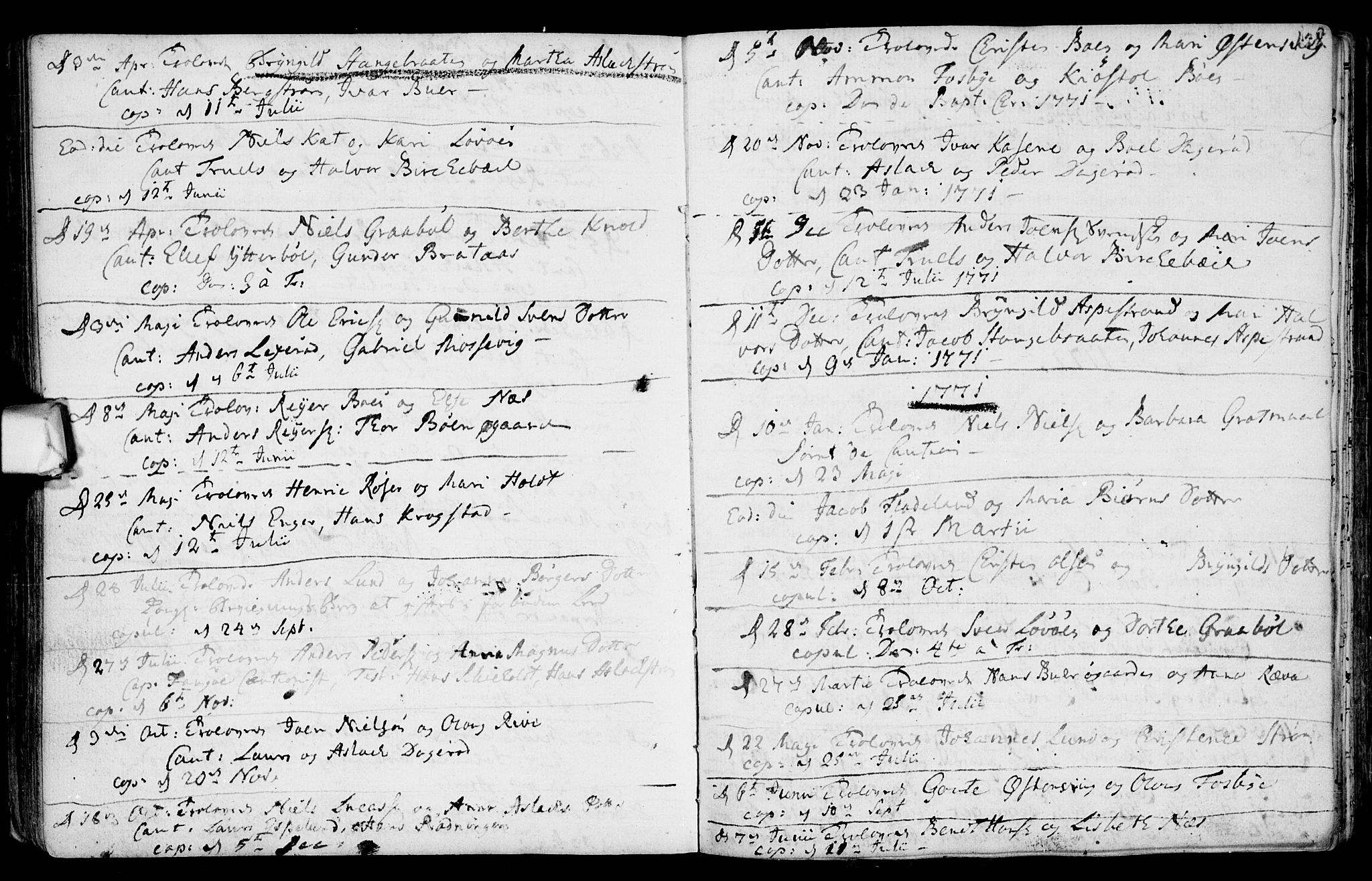 Aremark prestekontor Kirkebøker, AV/SAO-A-10899/F/Fa/L0003: Parish register (official) no. I 3, 1745-1795, p. 128