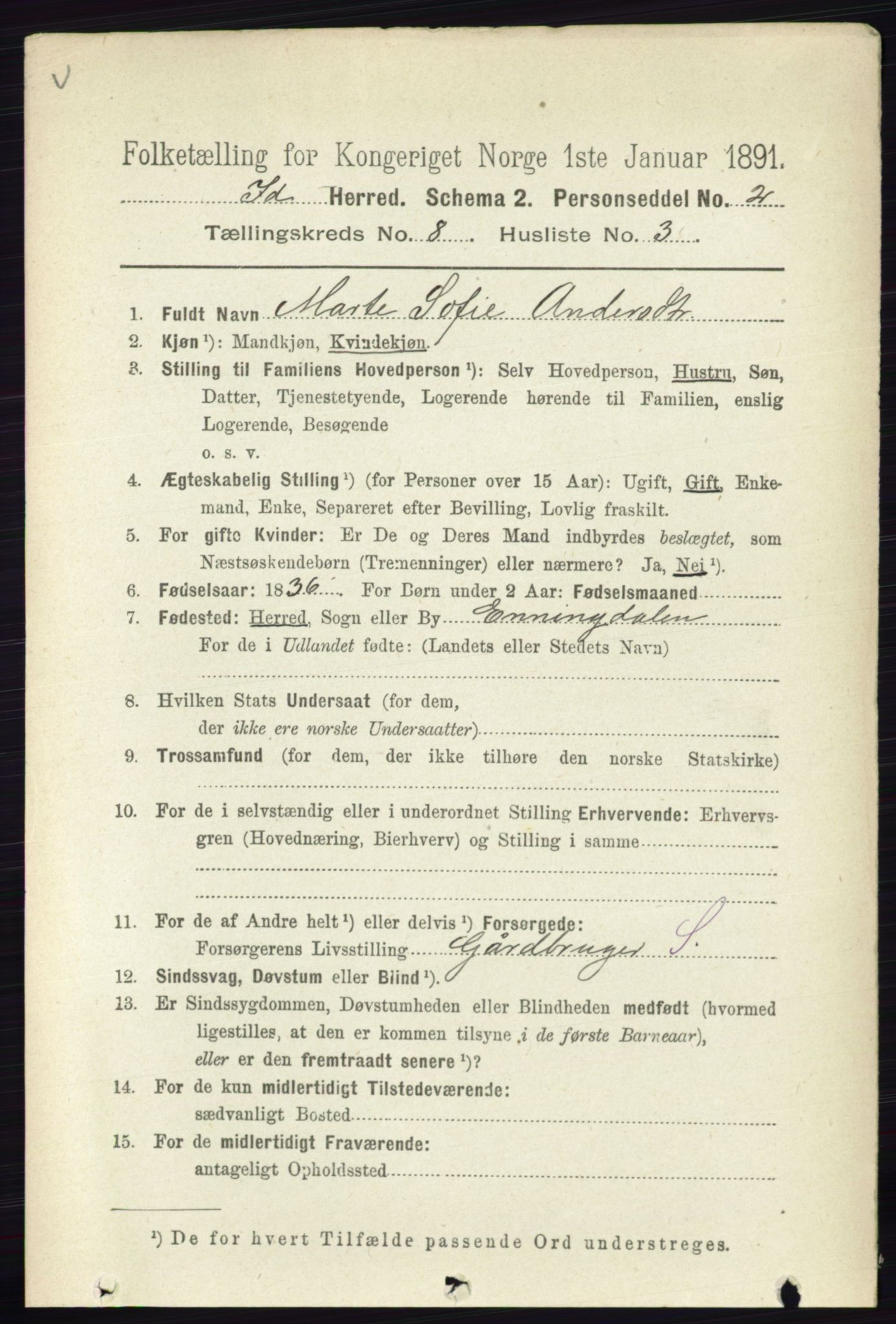 RA, 1891 census for 0117 Idd, 1891, p. 4760