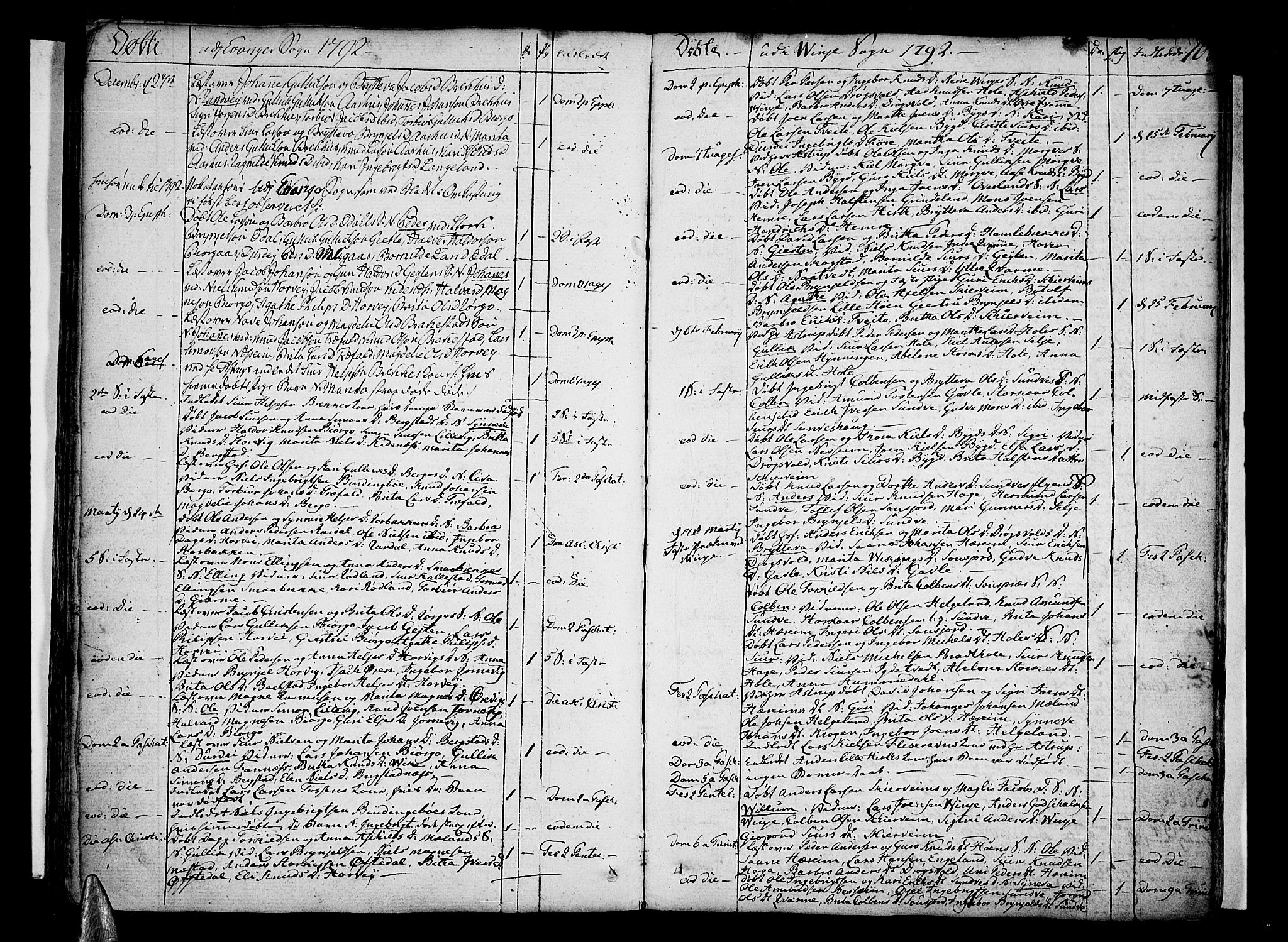 Voss sokneprestembete, AV/SAB-A-79001/H/Haa: Parish register (official) no. A 9, 1780-1810, p. 108