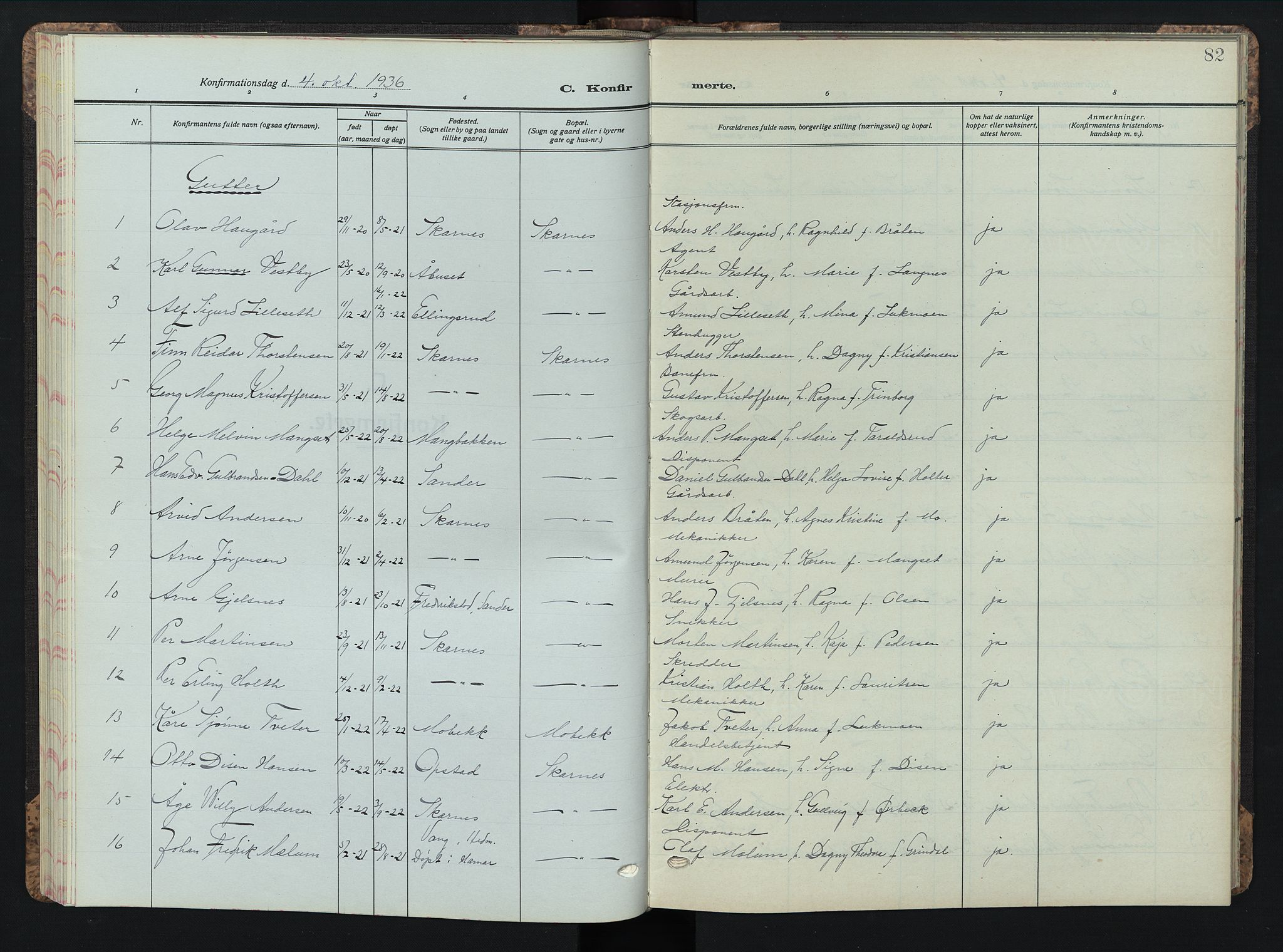 Sør-Odal prestekontor, AV/SAH-PREST-030/H/Ha/Hab/L0013: Parish register (copy) no. 13, 1933-1951, p. 82