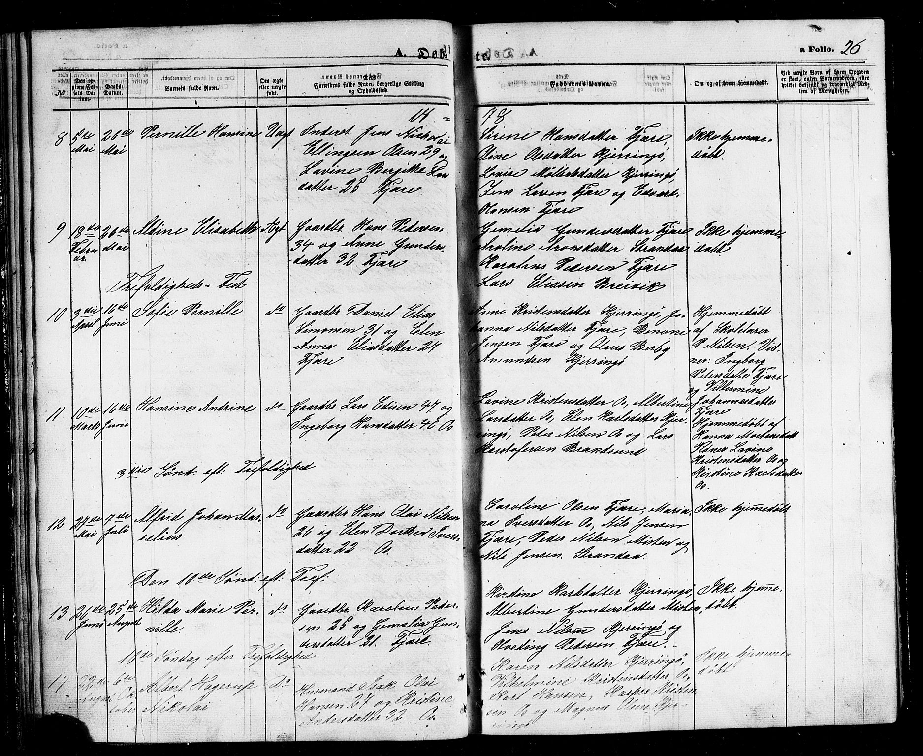 Ministerialprotokoller, klokkerbøker og fødselsregistre - Nordland, SAT/A-1459/803/L0075: Parish register (copy) no. 803C02, 1867-1881, p. 26