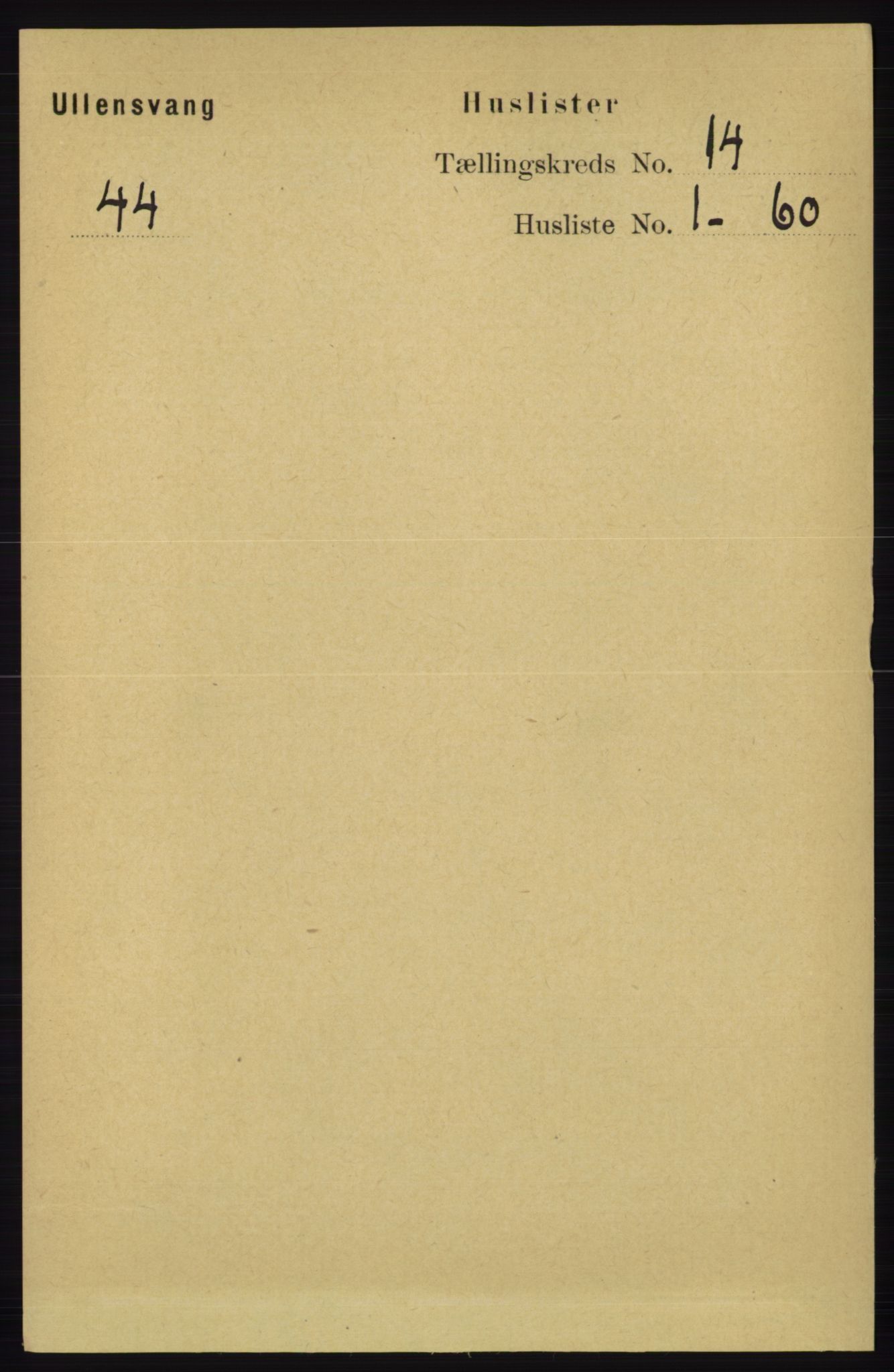 RA, 1891 census for 1230 Ullensvang, 1891, p. 5490