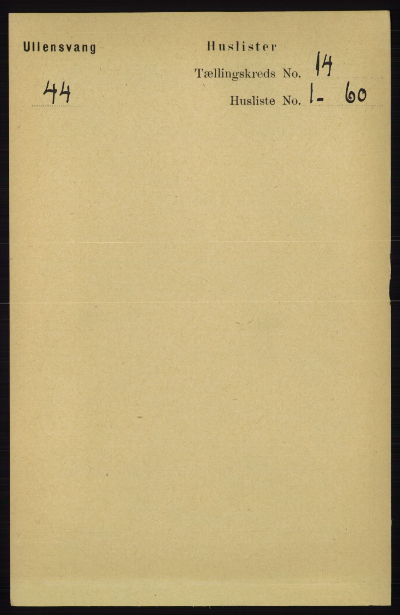 RA, 1891 census for 1230 Ullensvang, 1891, p. 5490