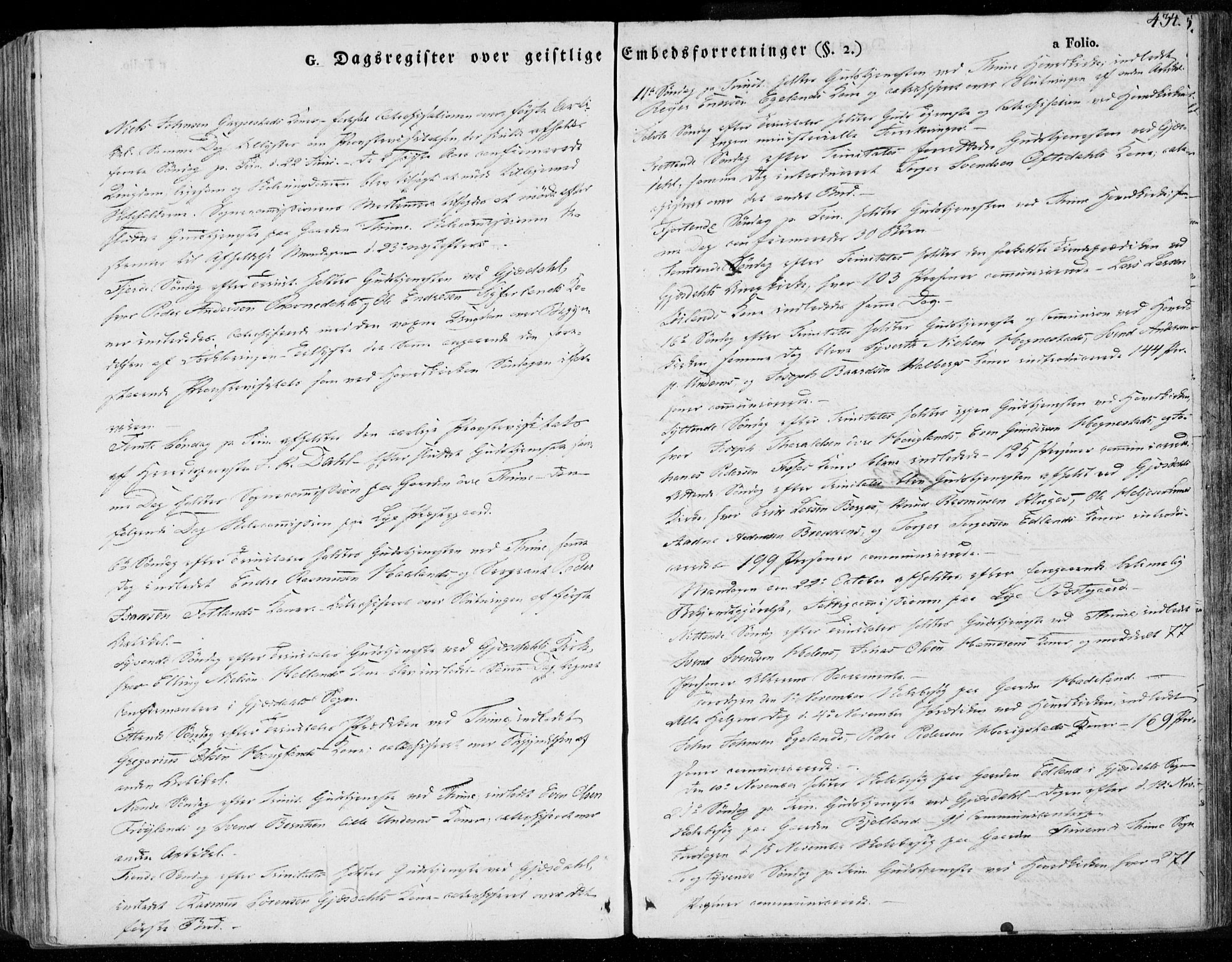 Lye sokneprestkontor, AV/SAST-A-101794/001/30BA/L0004: Parish register (official) no. A 4, 1826-1841, p. 434