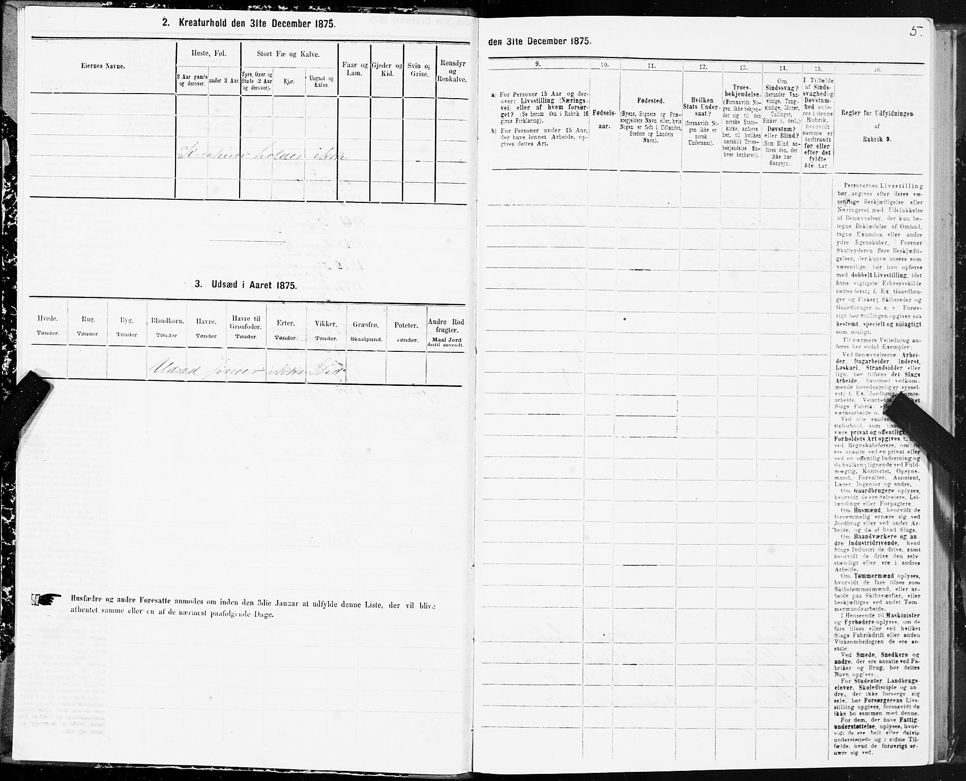 SAT, 1875 census for 1601 Trondheim, 1875, p. 1005