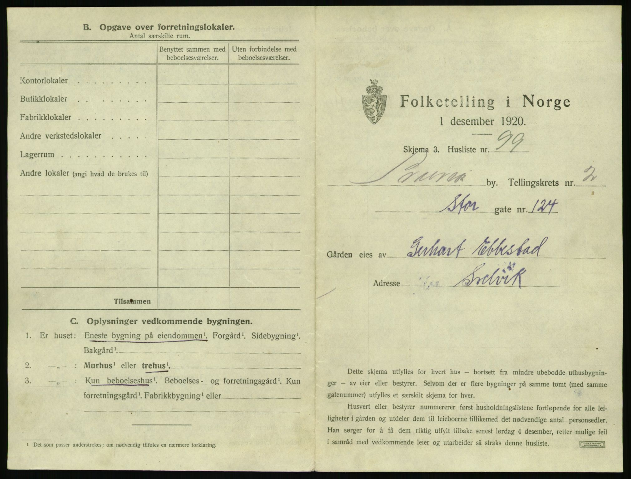 SAKO, 1920 census for Svelvik, 1920, p. 475