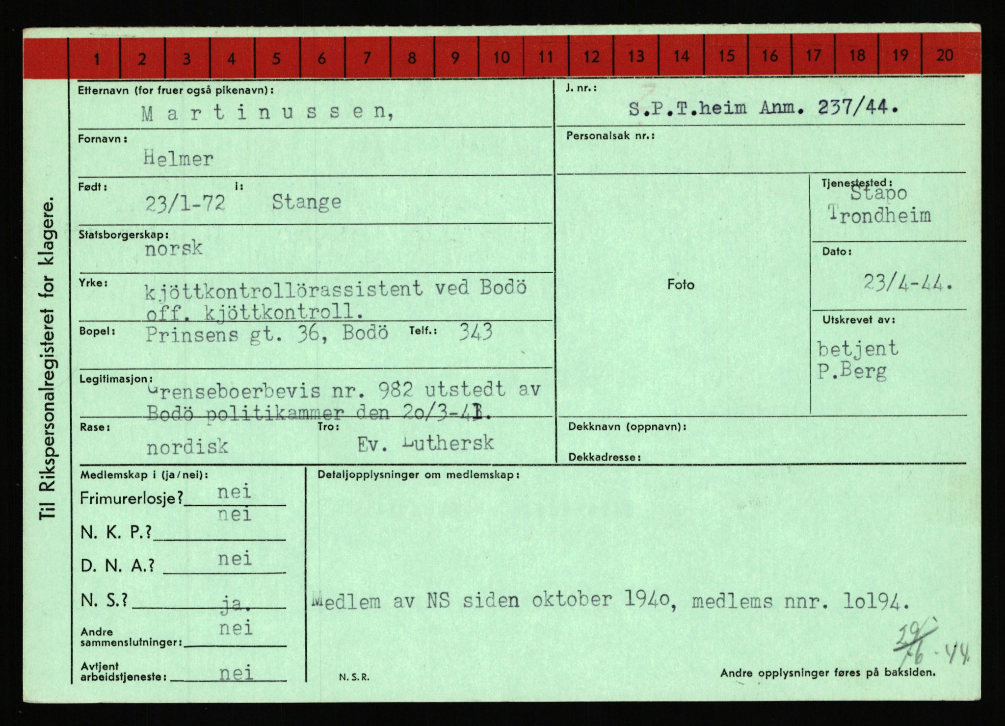 Statspolitiet - Hovedkontoret / Osloavdelingen, AV/RA-S-1329/C/Ca/L0010: Lind - Moksnes, 1943-1945, p. 2842