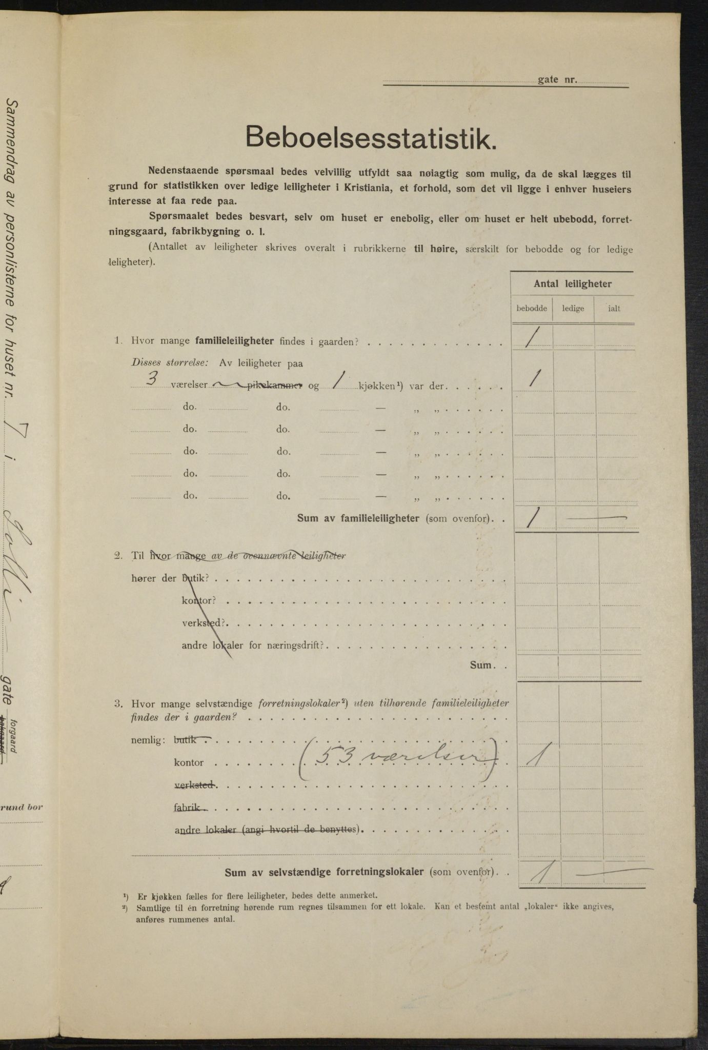 OBA, Municipal Census 1915 for Kristiania, 1915, p. 99559