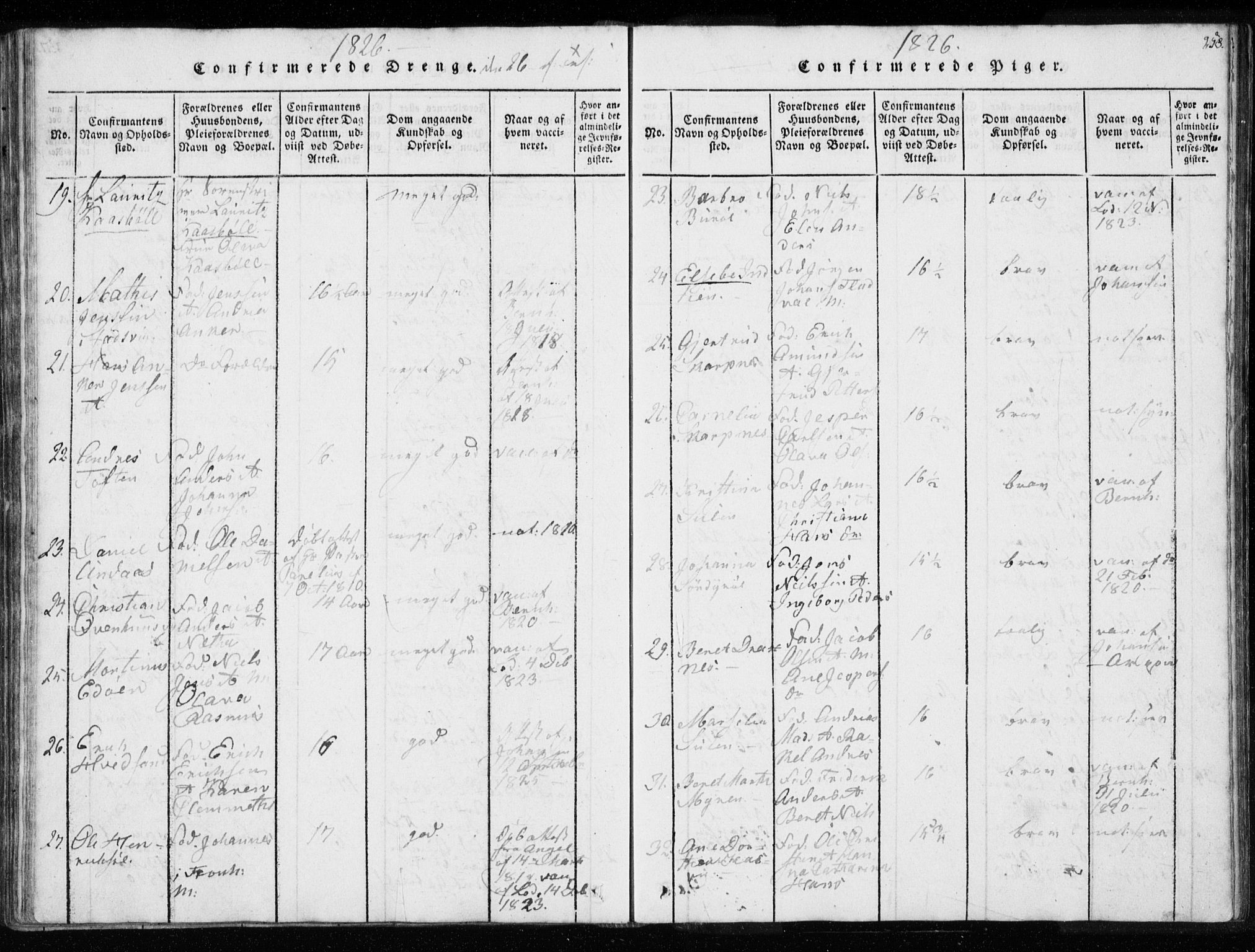 Ministerialprotokoller, klokkerbøker og fødselsregistre - Sør-Trøndelag, SAT/A-1456/634/L0527: Parish register (official) no. 634A03, 1818-1826, p. 258