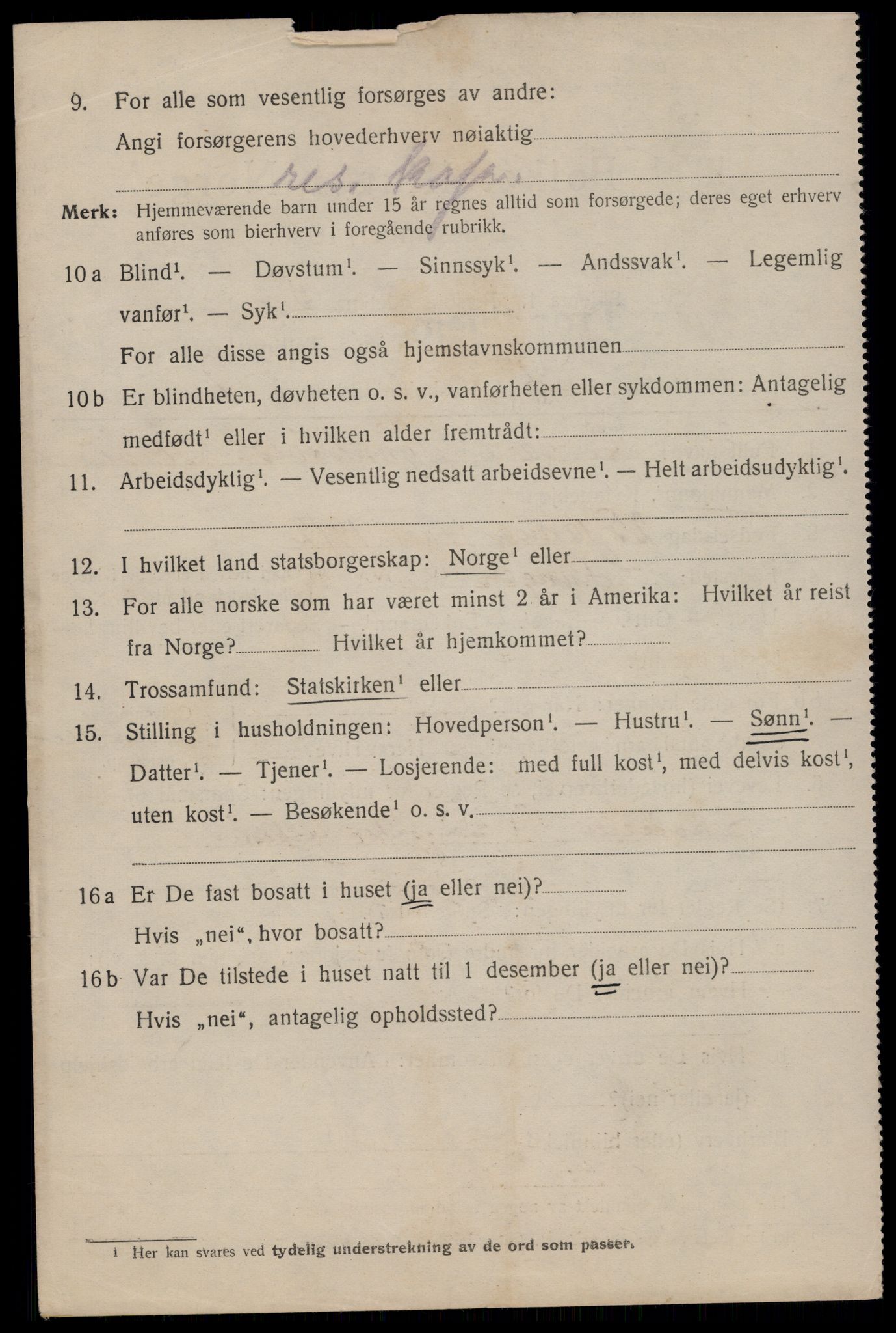 SAT, 1920 census for Trondheim, 1920, p. 90889