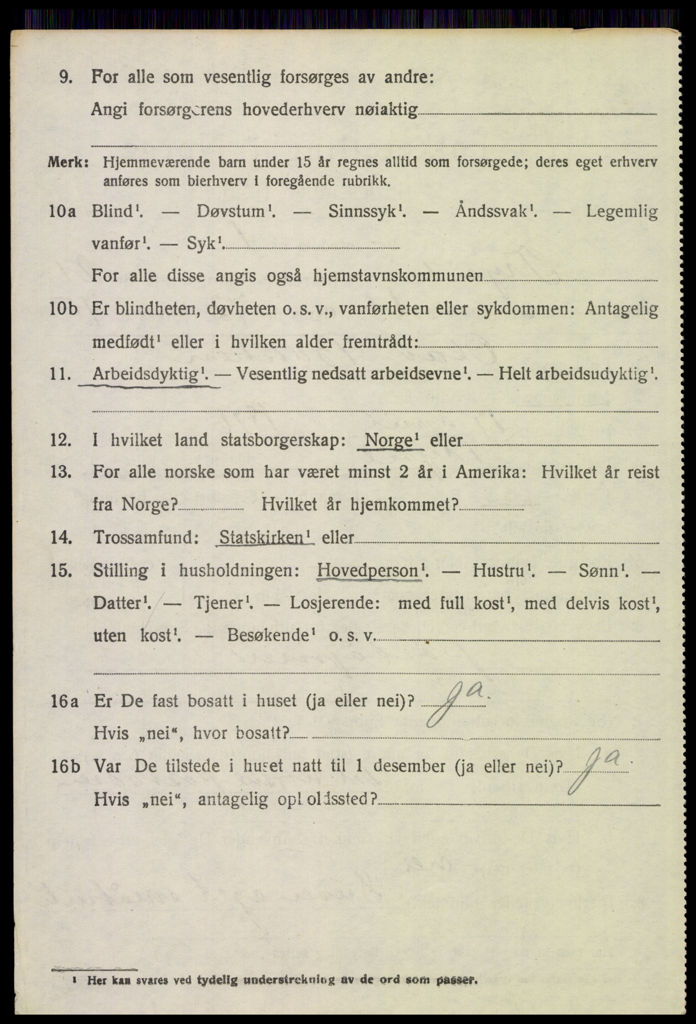 SAH, 1920 census for Trysil, 1920, p. 14542