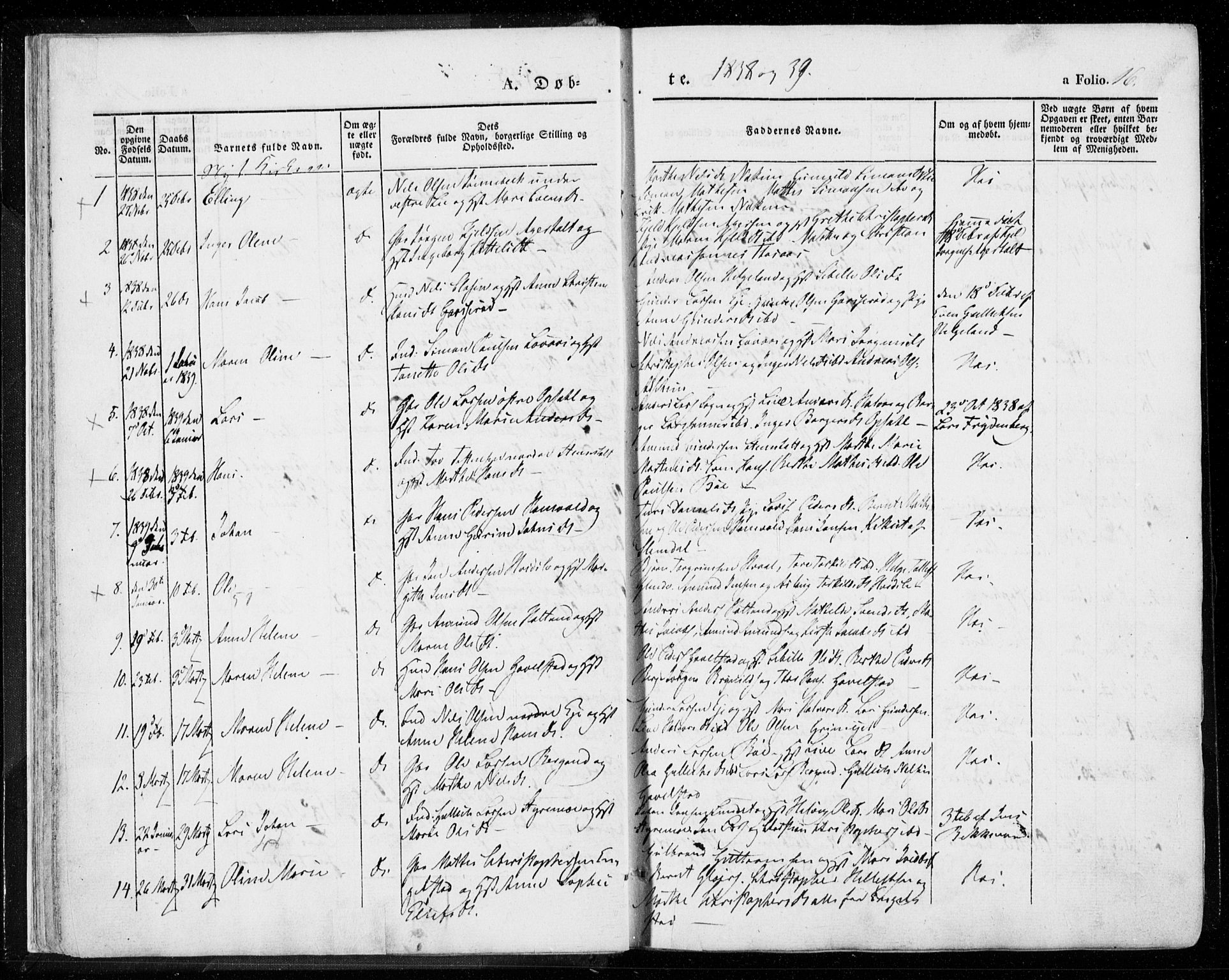 Lardal kirkebøker, AV/SAKO-A-350/F/Fa/L0006: Parish register (official) no. I 6, 1835-1860, p. 16