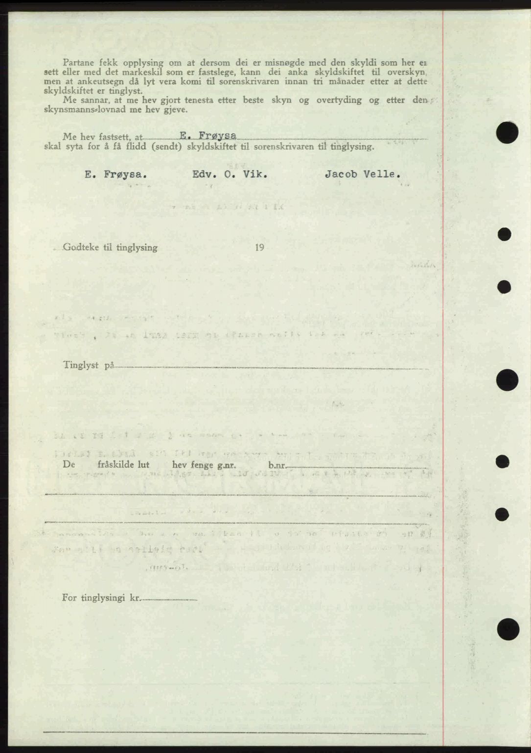 Nordre Sunnmøre sorenskriveri, AV/SAT-A-0006/1/2/2C/2Ca: Mortgage book no. A23, 1946-1947, Diary no: : 1992/1946