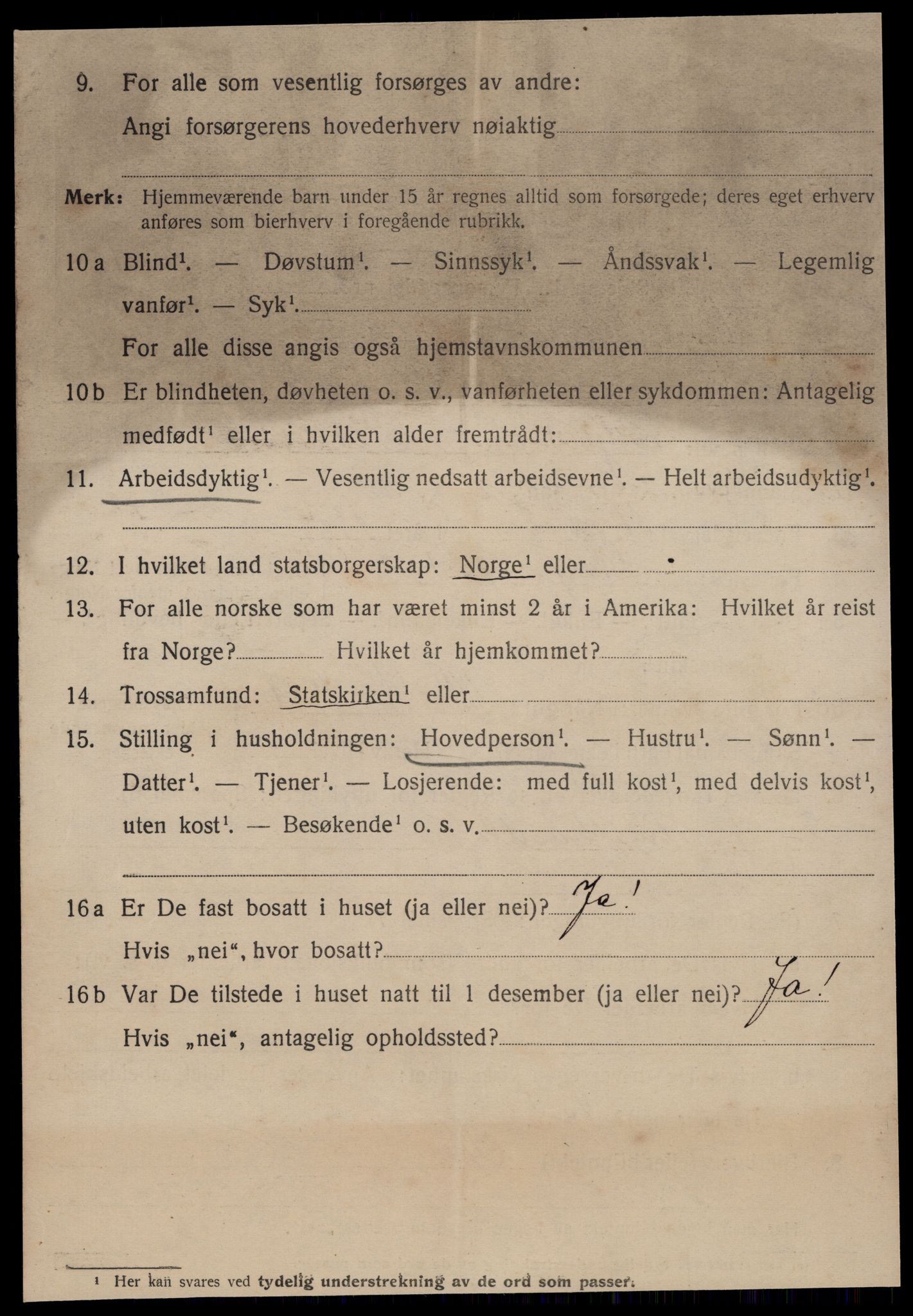 SAT, 1920 census for Kristiansund, 1920, p. 36966