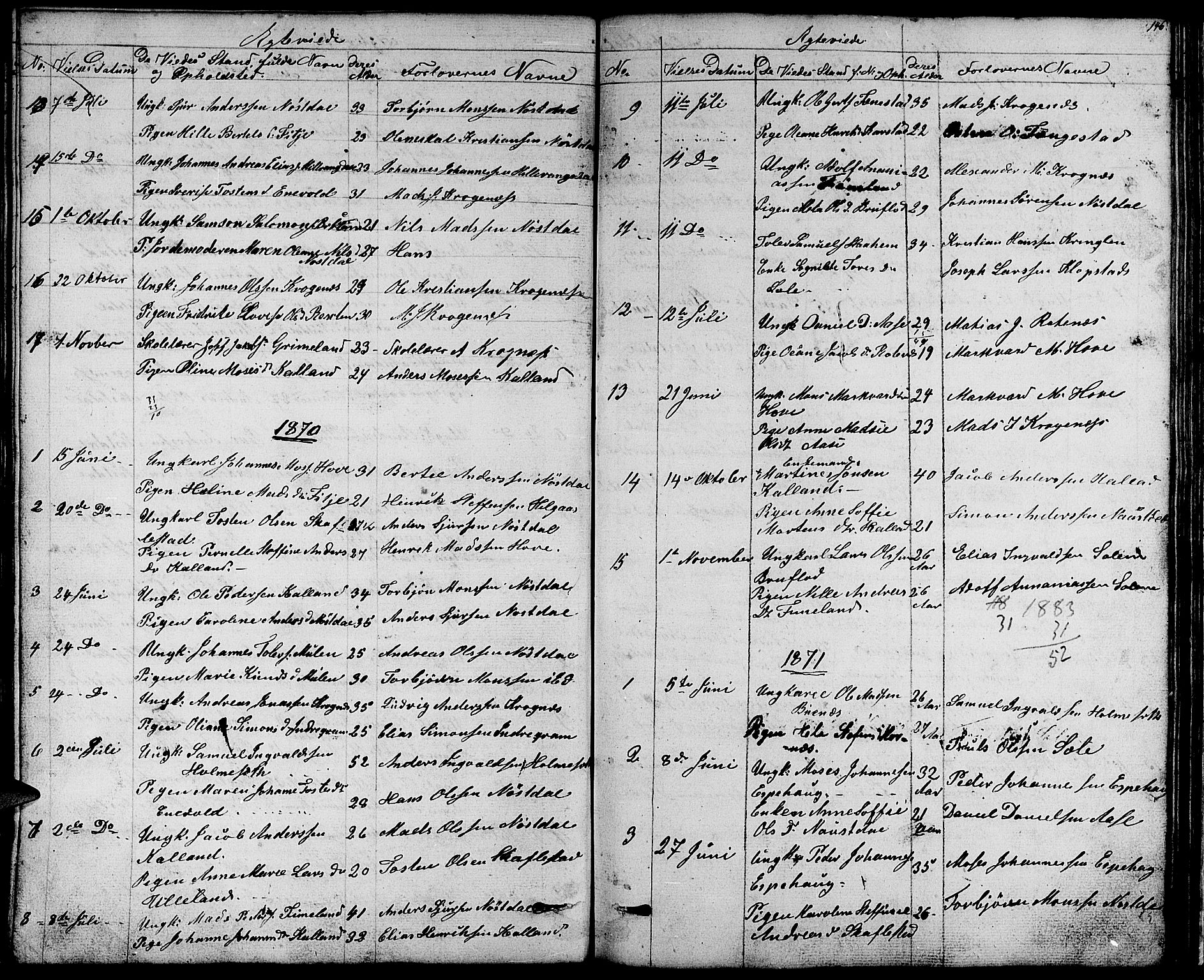 Førde sokneprestembete, SAB/A-79901/H/Hab/Habd/L0001: Parish register (copy) no. D 1, 1852-1877, p. 146