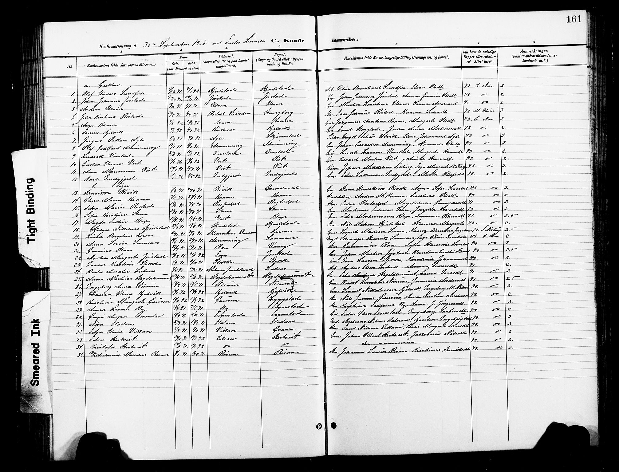 Ministerialprotokoller, klokkerbøker og fødselsregistre - Nord-Trøndelag, SAT/A-1458/730/L0302: Parish register (copy) no. 730C05, 1898-1924, p. 161