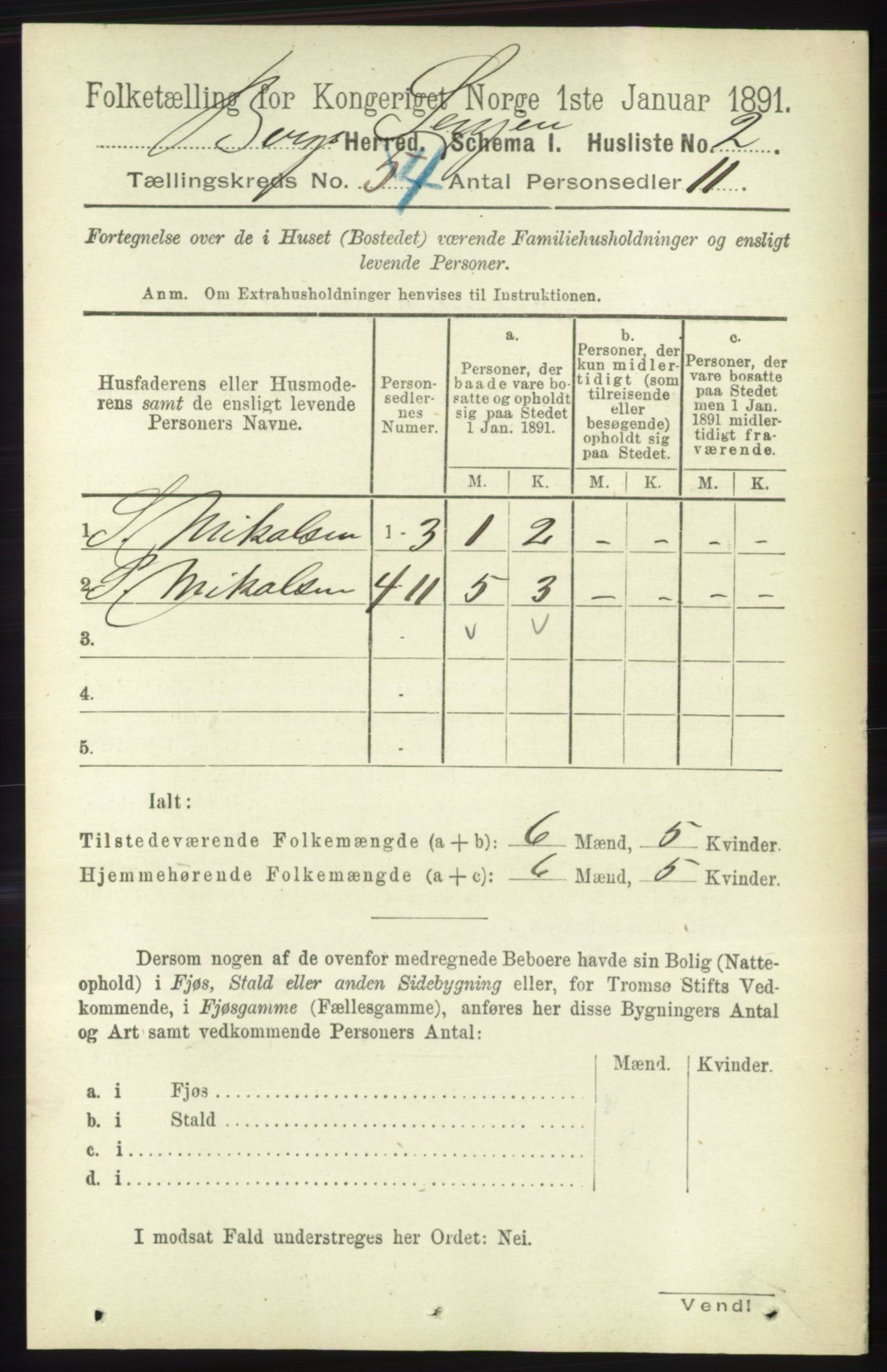 RA, 1891 census for 1929 Berg, 1891, p. 1555