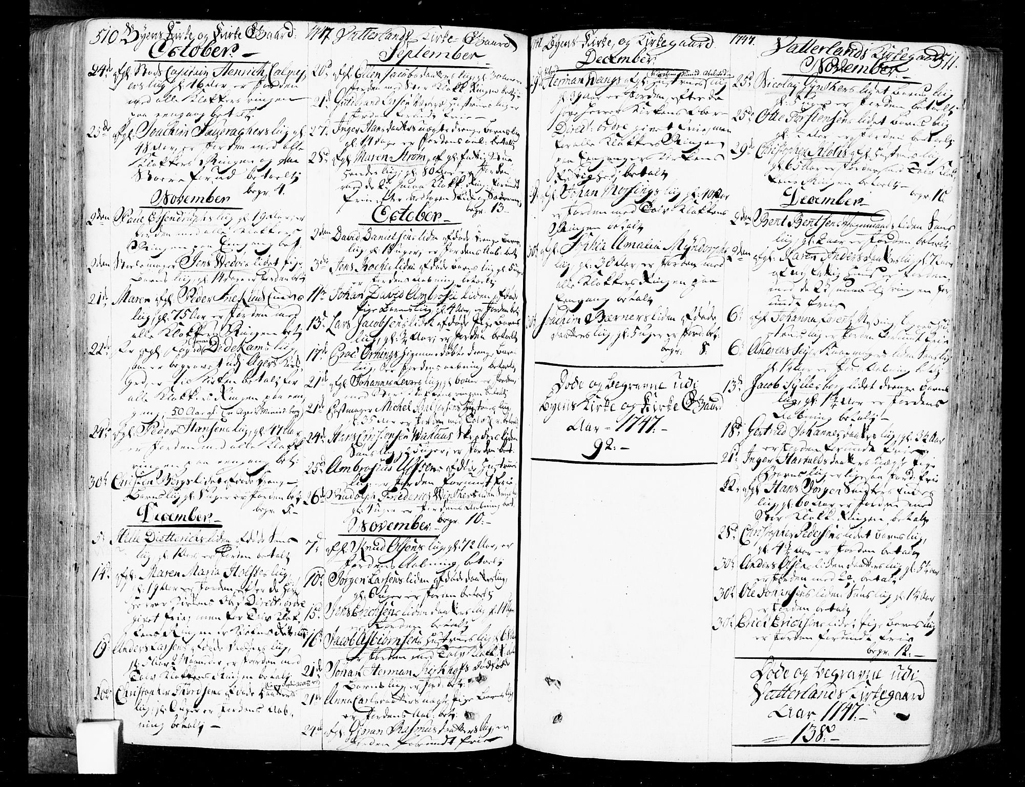 Oslo domkirke Kirkebøker, SAO/A-10752/F/Fa/L0004: Parish register (official) no. 4, 1743-1786, p. 510-511