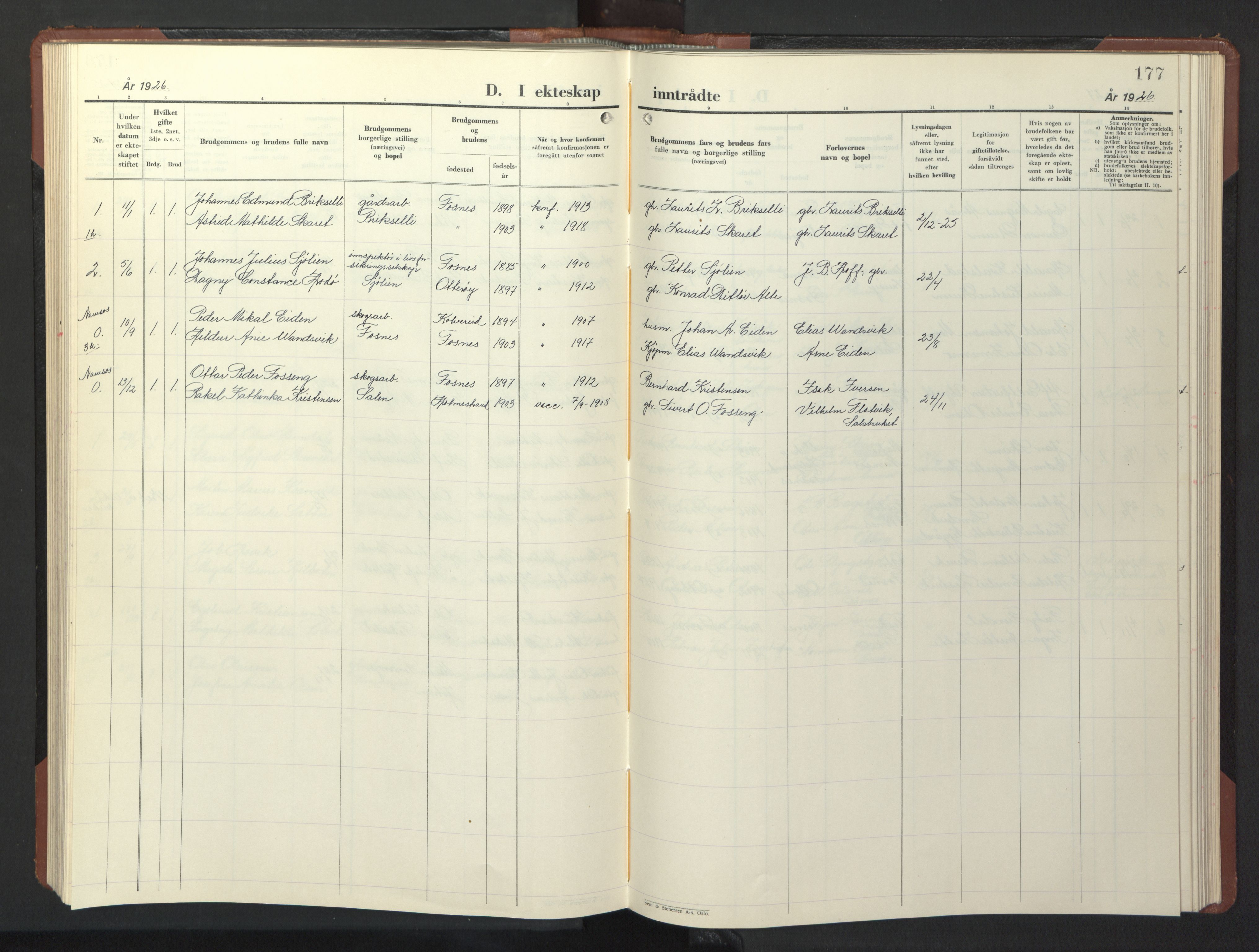 Ministerialprotokoller, klokkerbøker og fødselsregistre - Nord-Trøndelag, SAT/A-1458/773/L0625: Parish register (copy) no. 773C01, 1910-1952, p. 177