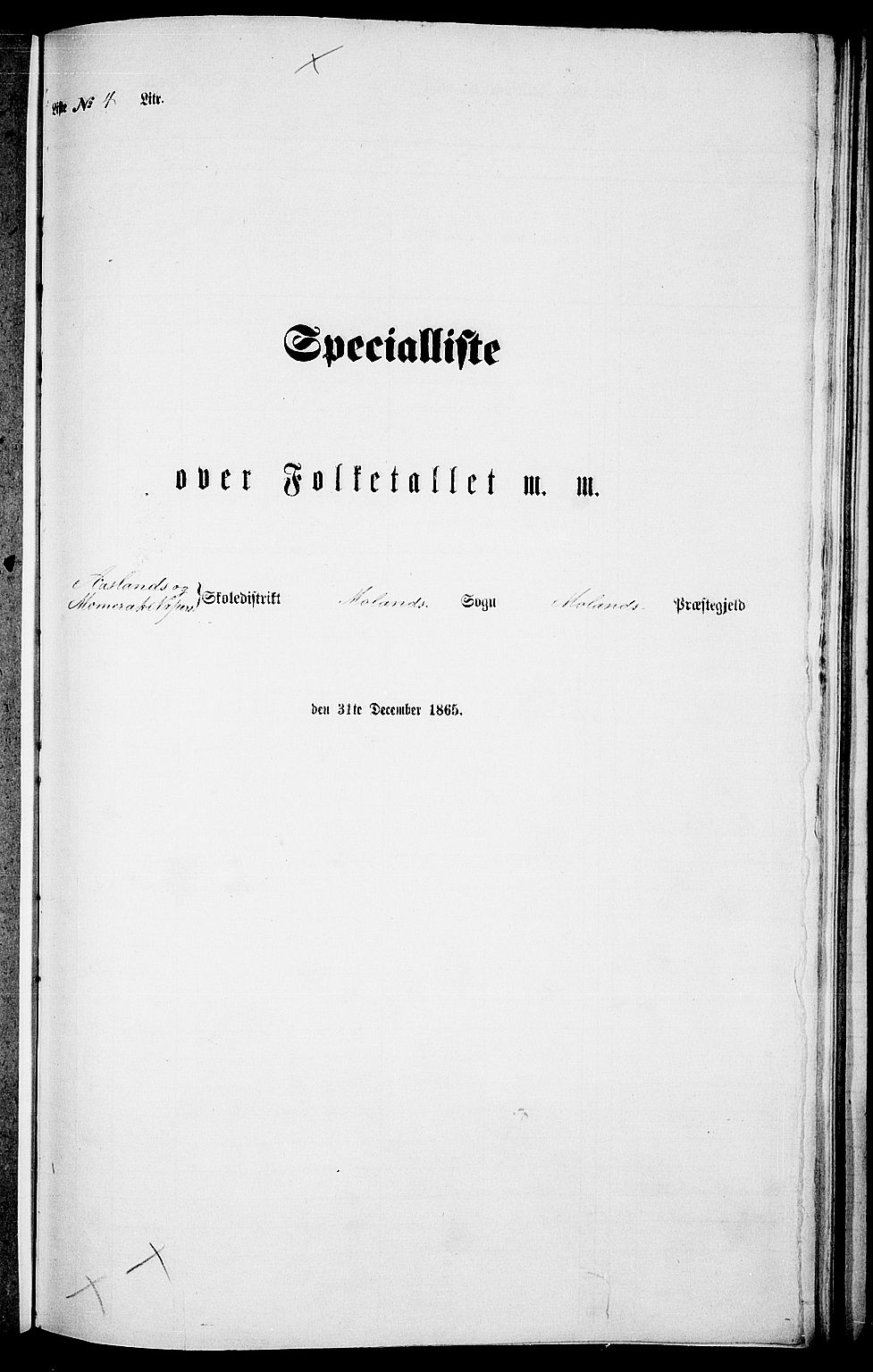 RA, 1865 census for Moland, 1865, p. 37