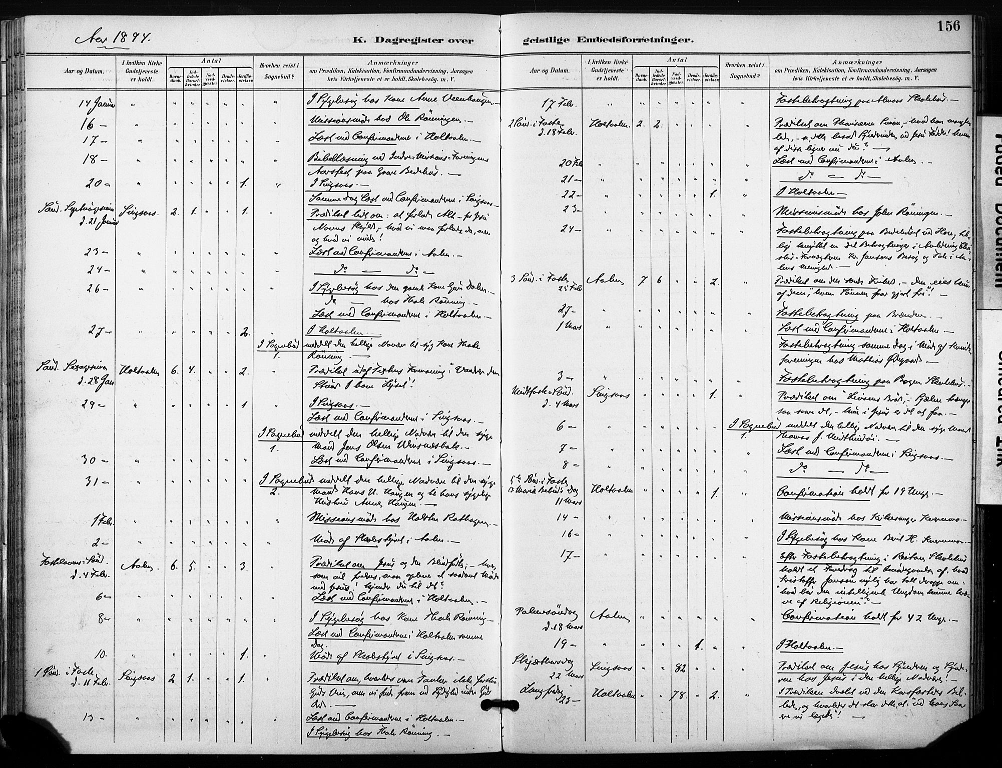 Ministerialprotokoller, klokkerbøker og fødselsregistre - Sør-Trøndelag, SAT/A-1456/685/L0973: Parish register (official) no. 685A10, 1891-1907, p. 156