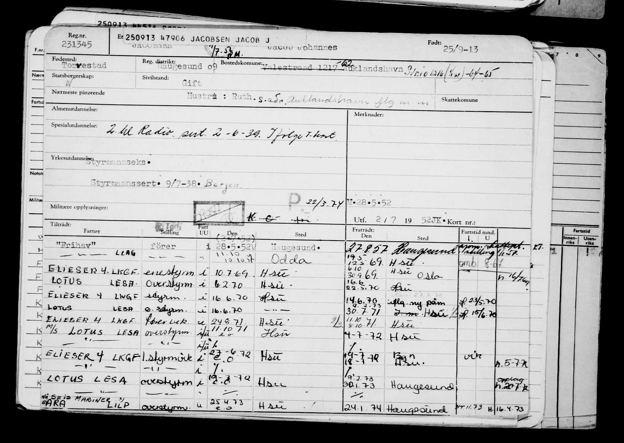 Direktoratet for sjømenn, AV/RA-S-3545/G/Gb/L0115: Hovedkort, 1913, p. 429