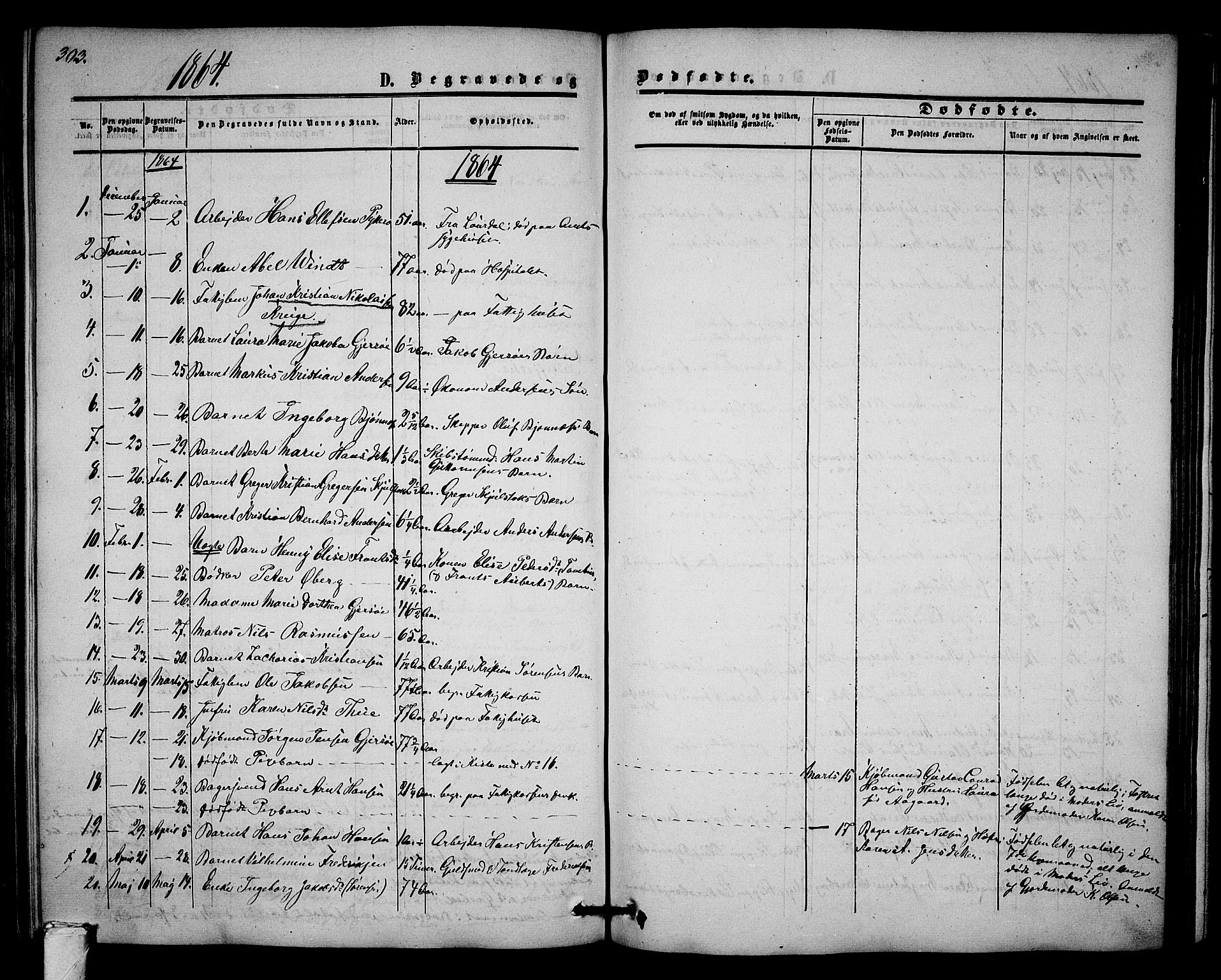 Tønsberg kirkebøker, SAKO/A-330/G/Ga/L0003: Parish register (copy) no. 3, 1855-1864, p. 303