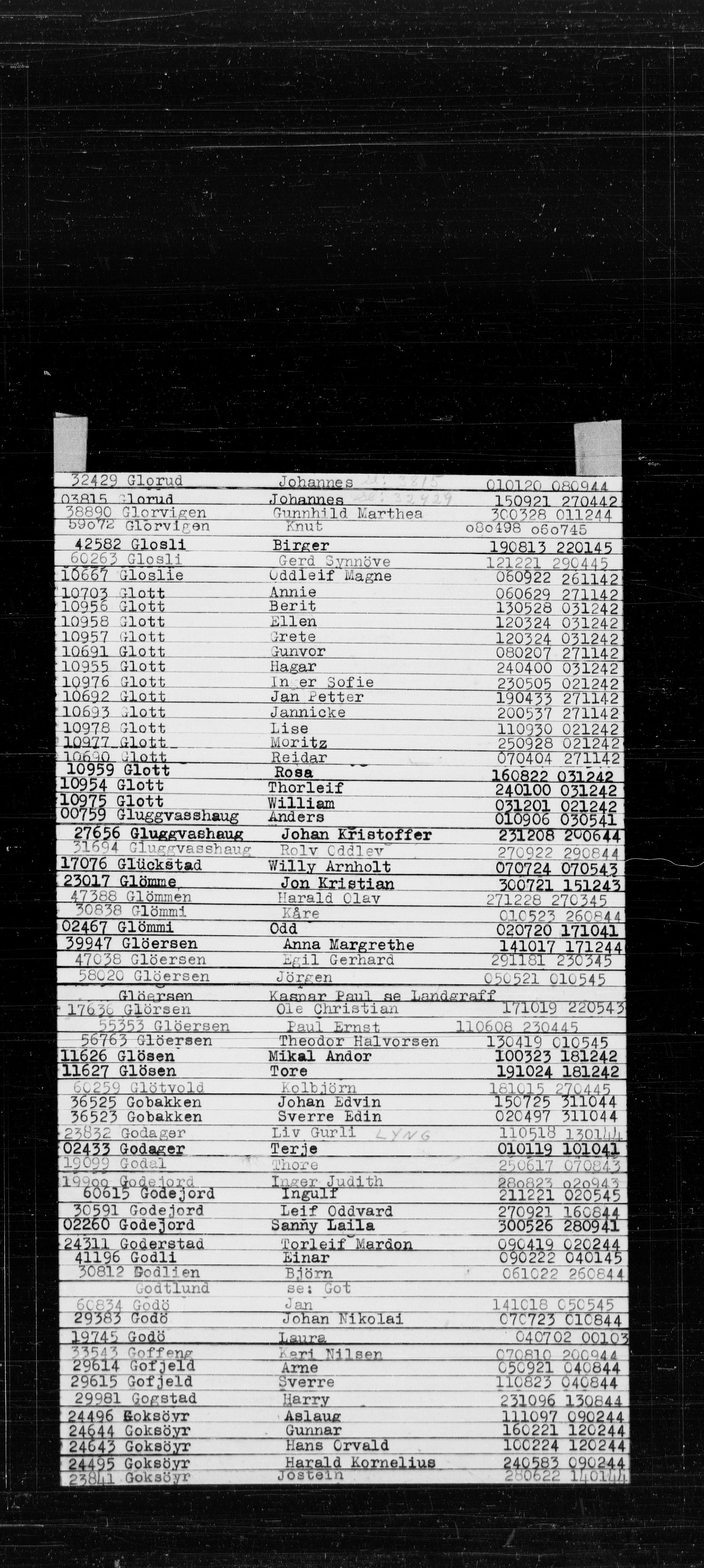 Den Kgl. Norske Legasjons Flyktningskontor, AV/RA-S-6753/V/Va/L0022: Kjesäterkartoteket.  Alfabetisk register, A-Å., 1940-1945, p. 220