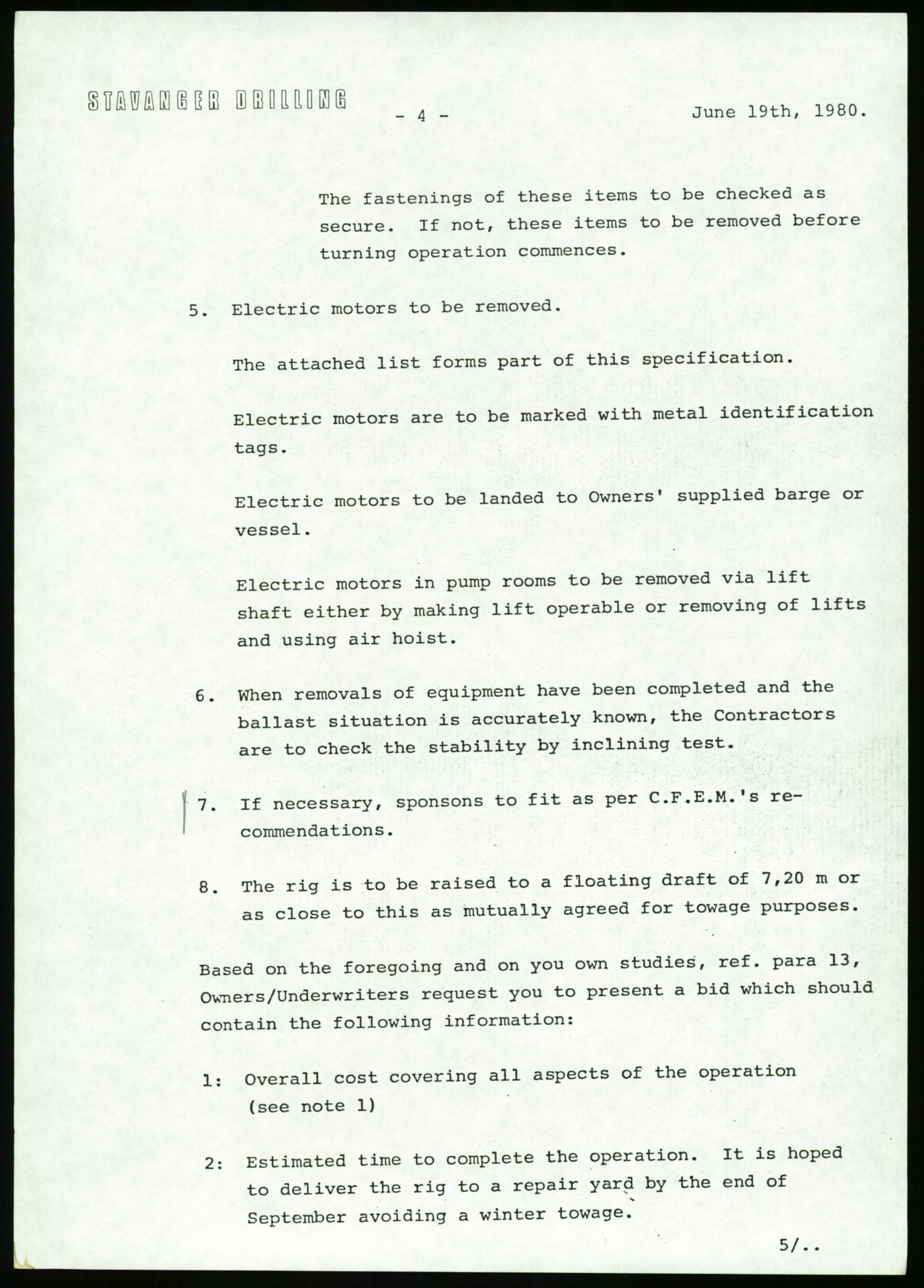 Pa 1503 - Stavanger Drilling AS, AV/SAST-A-101906/Da/L0013: Alexander L. Kielland - Saks- og korrespondansearkiv, 1980, p. 62