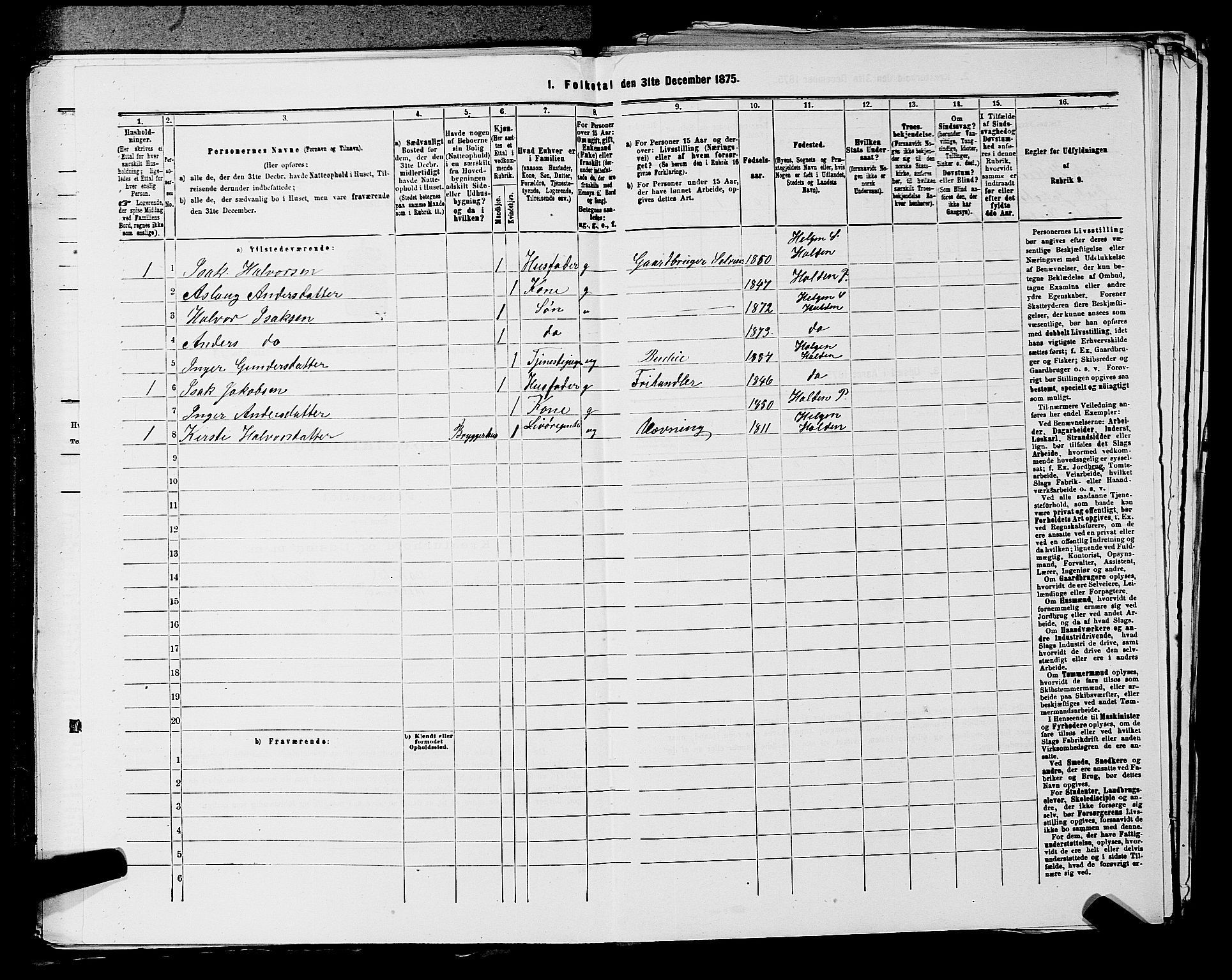 SAKO, 1875 census for 0819P Holla, 1875, p. 781