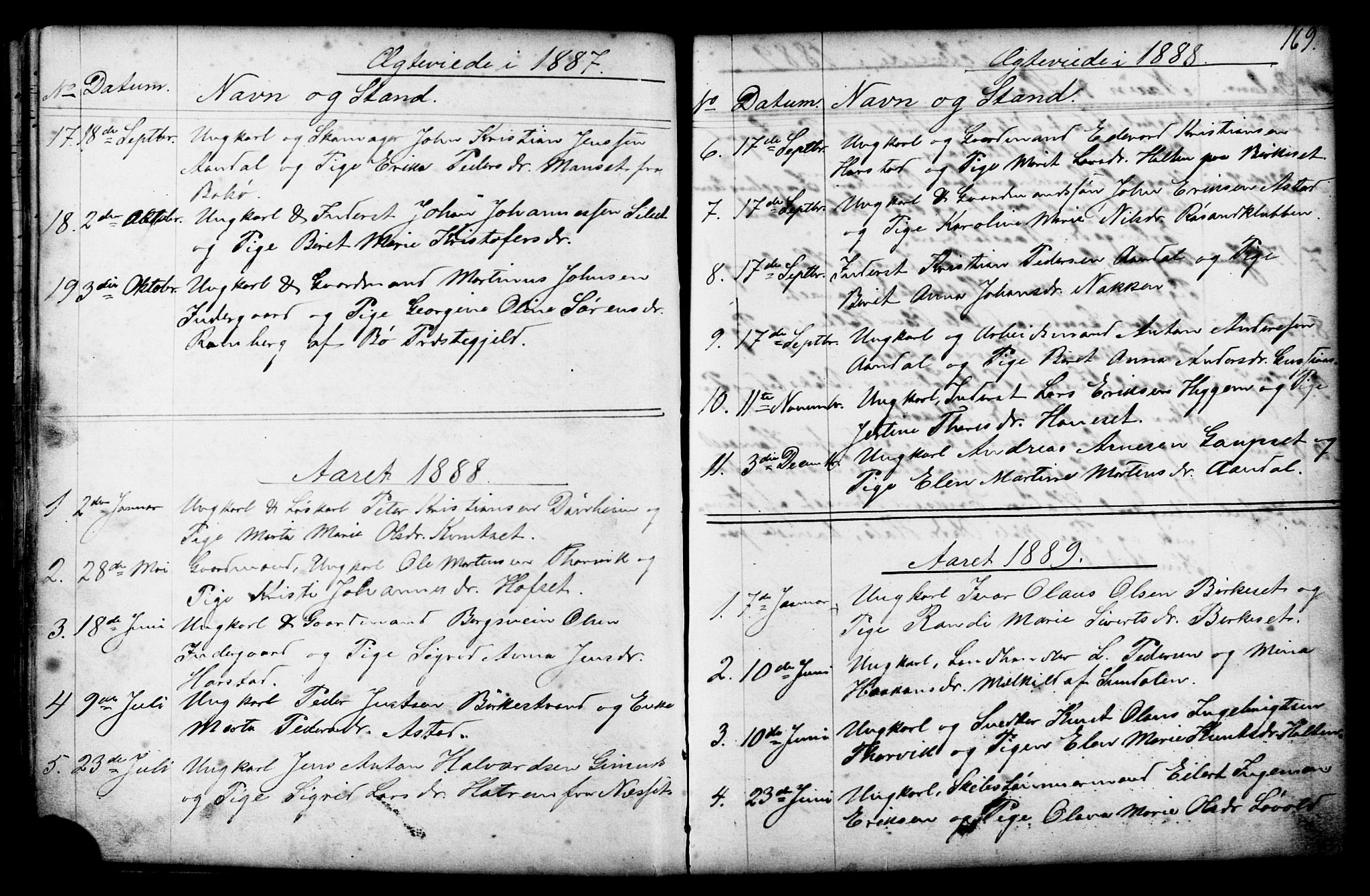 Ministerialprotokoller, klokkerbøker og fødselsregistre - Møre og Romsdal, AV/SAT-A-1454/584/L0969: Parish register (copy) no. 584C02, 1877-1911, p. 169