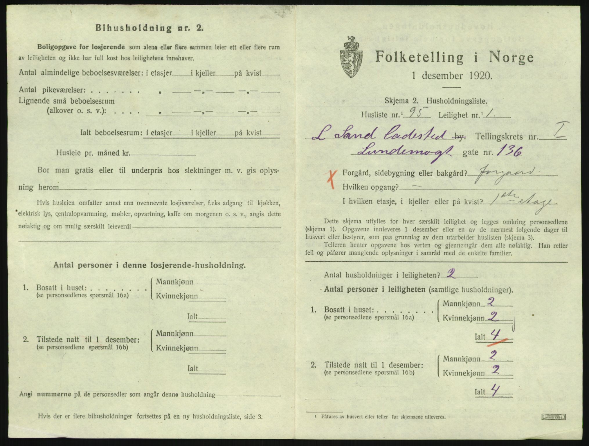 SAK, 1920 census for Lillesand, 1920, p. 777