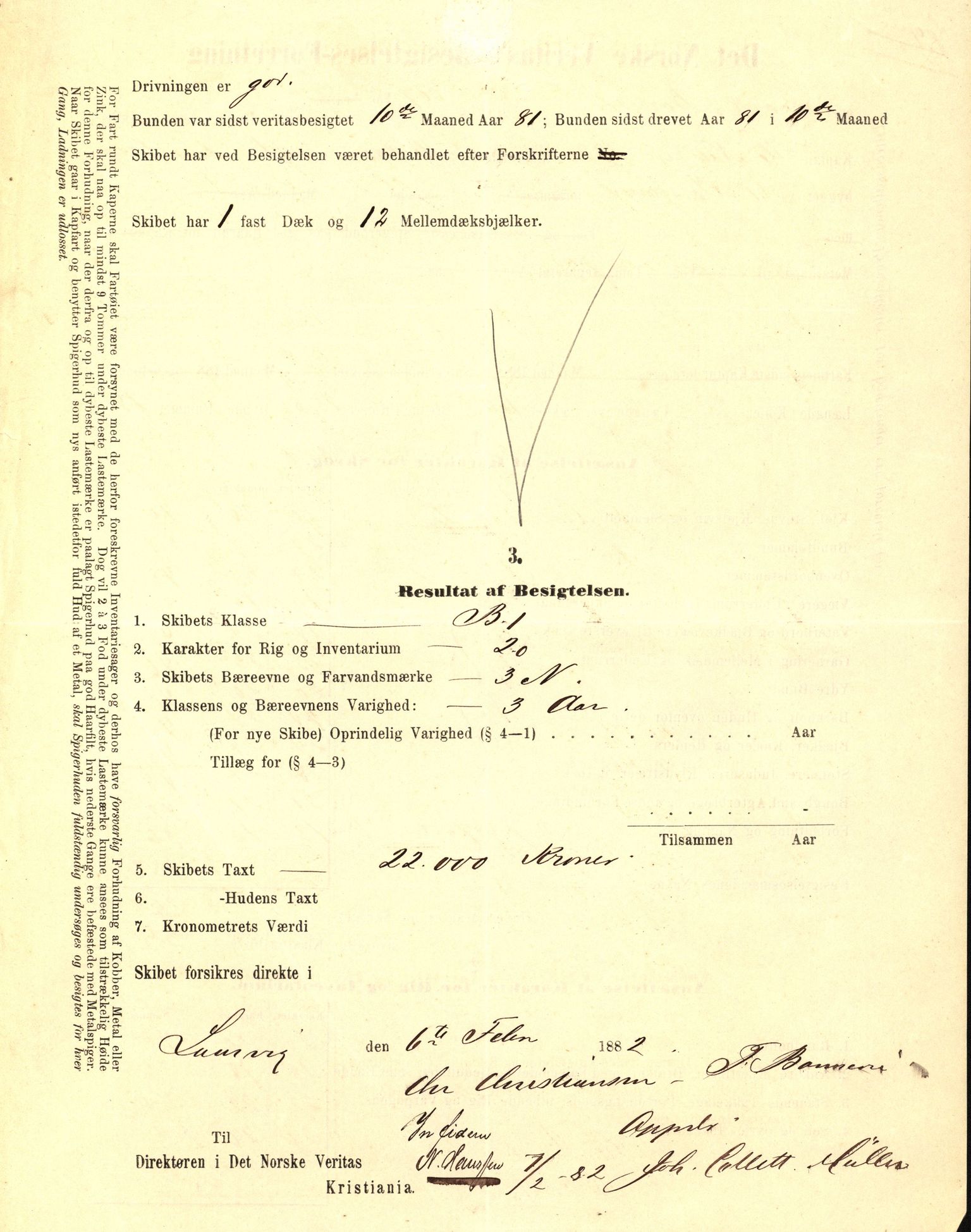 Pa 63 - Østlandske skibsassuranceforening, VEMU/A-1079/G/Ga/L0015/0001: Havaridokumenter / Borrestad, BertHA Rød, Lainetar, Laura, 1882, p. 10