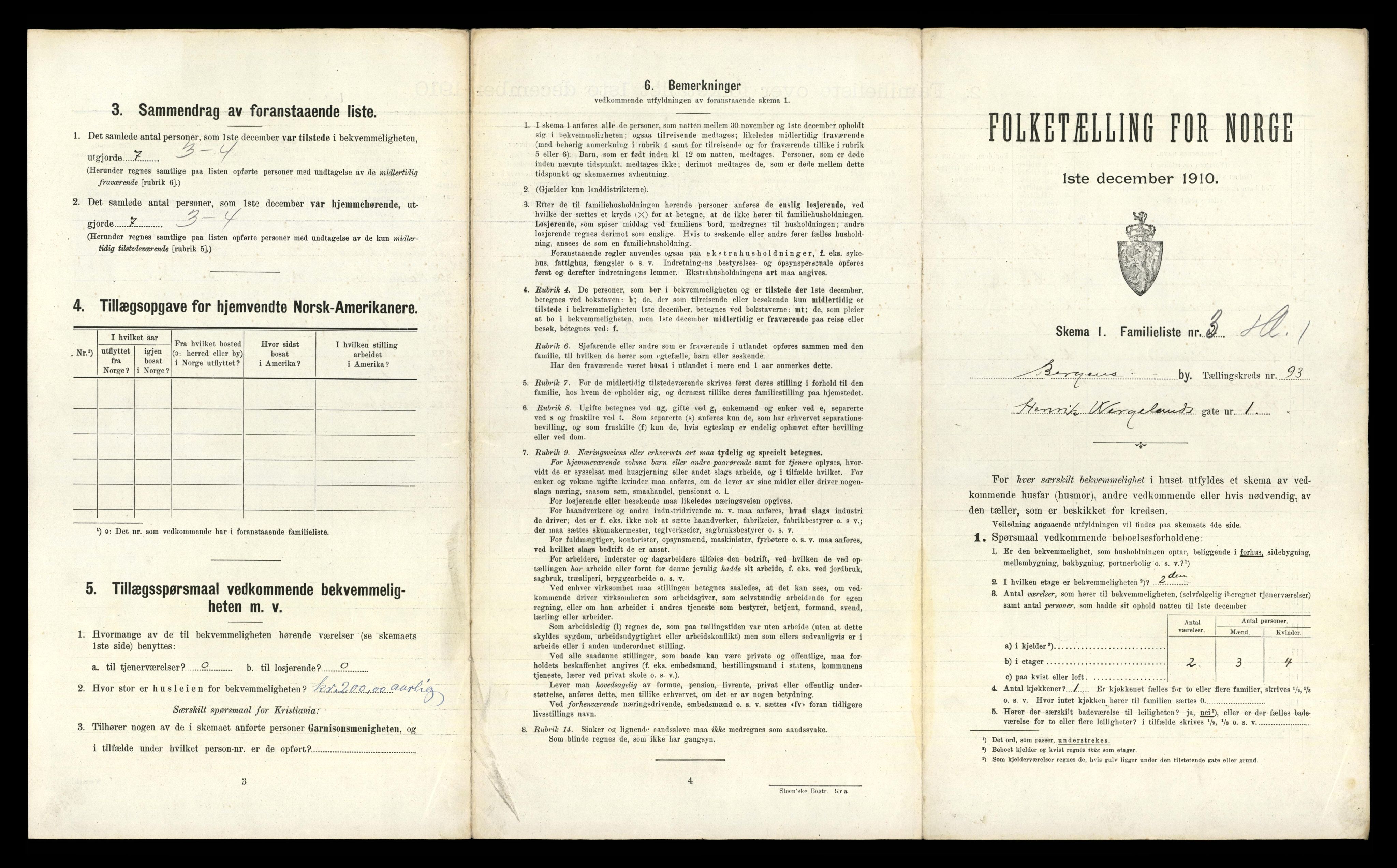 RA, 1910 census for Bergen, 1910, p. 32567