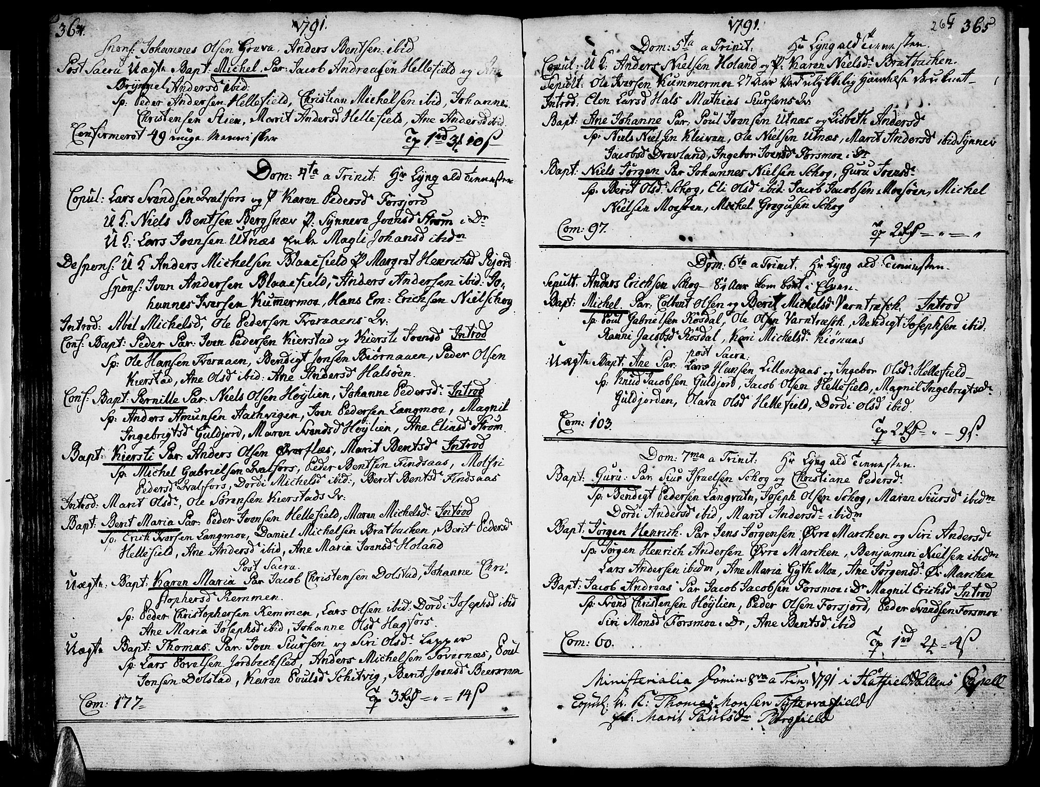 Ministerialprotokoller, klokkerbøker og fødselsregistre - Nordland, SAT/A-1459/820/L0286: Parish register (official) no. 820A07, 1780-1799, p. 264-265