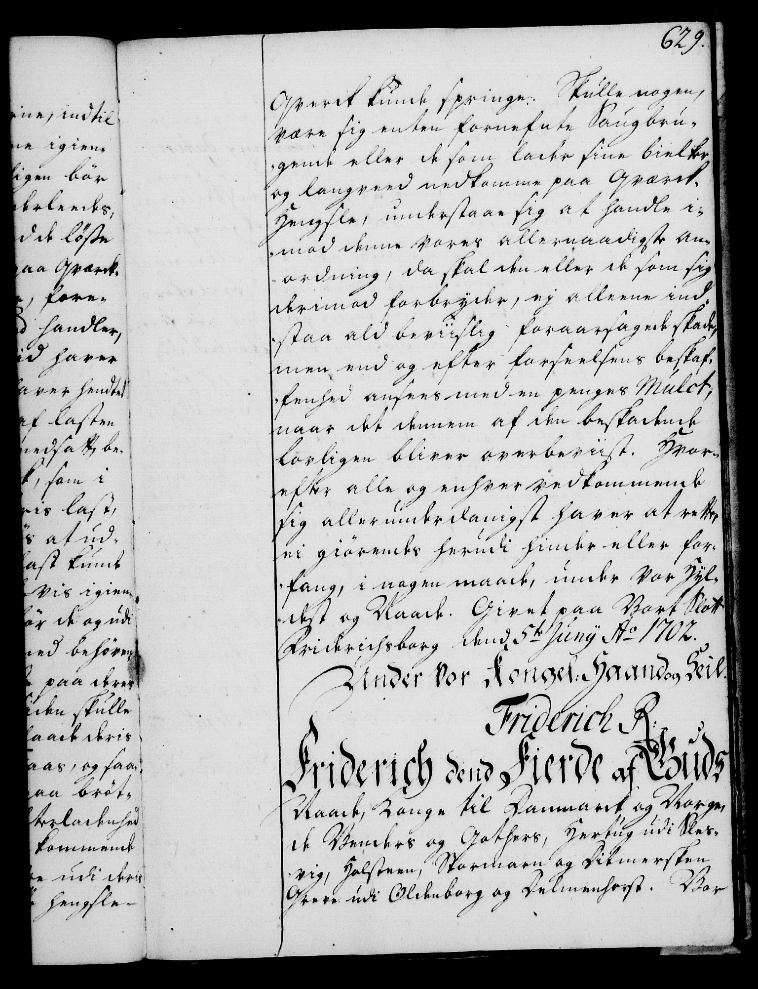 Rentekammeret, Kammerkanselliet, RA/EA-3111/G/Gg/Gga/L0003: Norsk ekspedisjonsprotokoll med register (merket RK 53.3), 1727-1734, p. 629