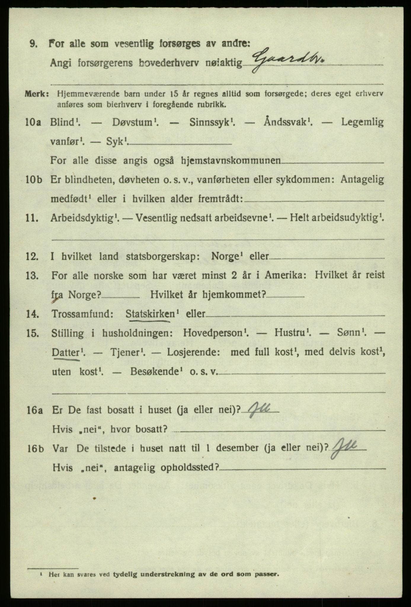 SAB, 1920 census for Modalen, 1920, p. 541