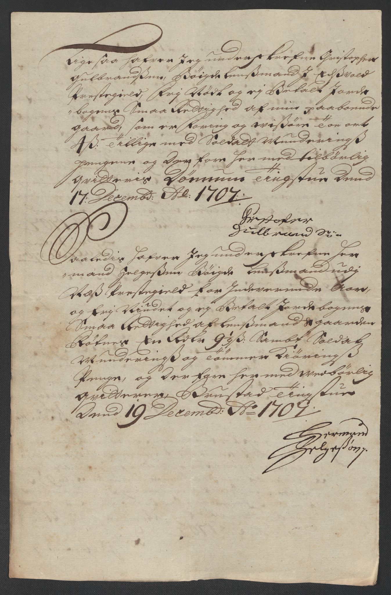 Rentekammeret inntil 1814, Reviderte regnskaper, Fogderegnskap, AV/RA-EA-4092/R12/L0718: Fogderegnskap Øvre Romerike, 1706-1707, p. 434