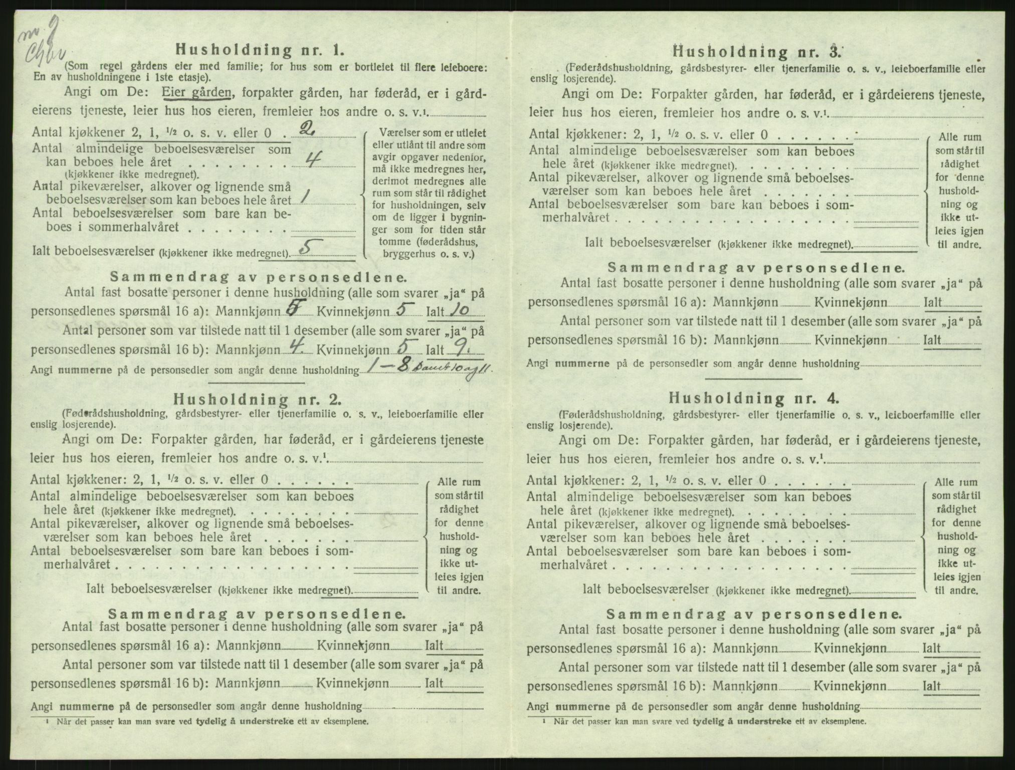 SAH, 1920 census for Trysil, 1920, p. 2522